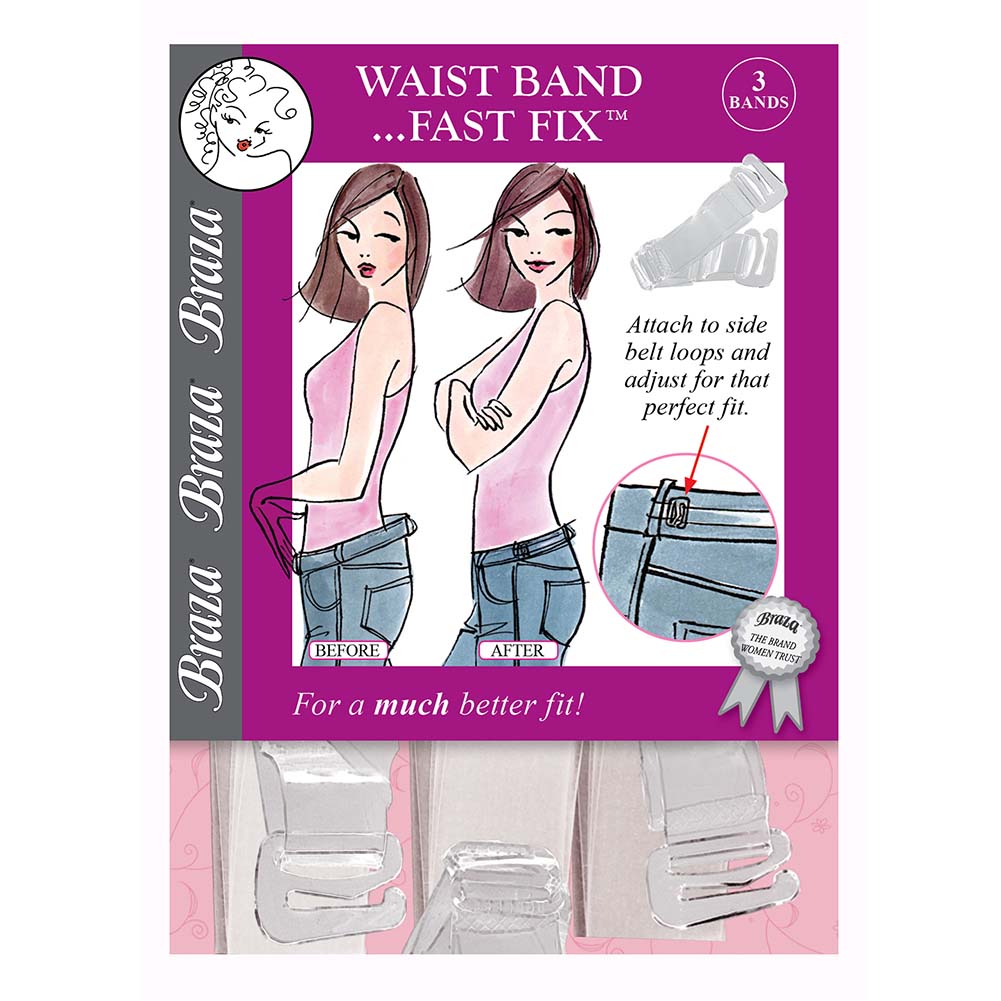 BRAZA Fast Fix™ Adjustable Waist Band - 3 Pack for Comfort & Support - Perfect for Postpartum, Weight Loss & Everyday Wear