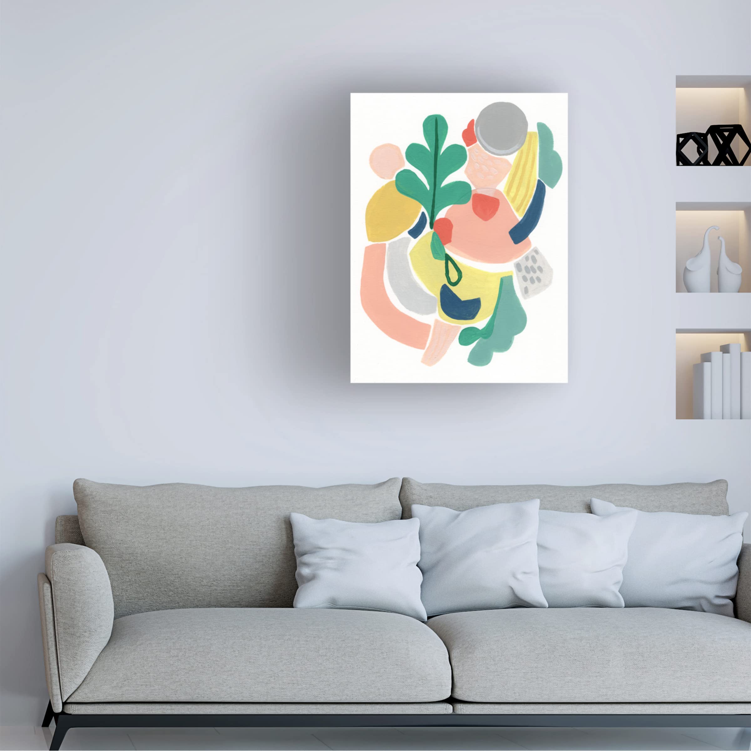 Trademark Fine Art 'Scene Shift I' Canvas Art by June Erica Vess - Modern Abstract Wall Decor for Living Room, Bedroom & Office