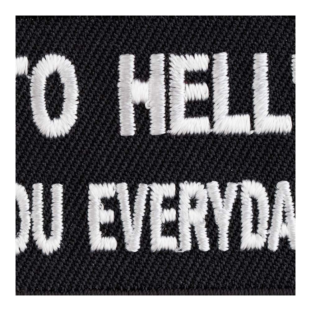 Funny 'I'd Say Go to Hell' Iron-On Patch - Embroidered Badge for Jackets, Hats & Bags - Perfect for Punk Style, DIY Crafts & Rebellious Fashion