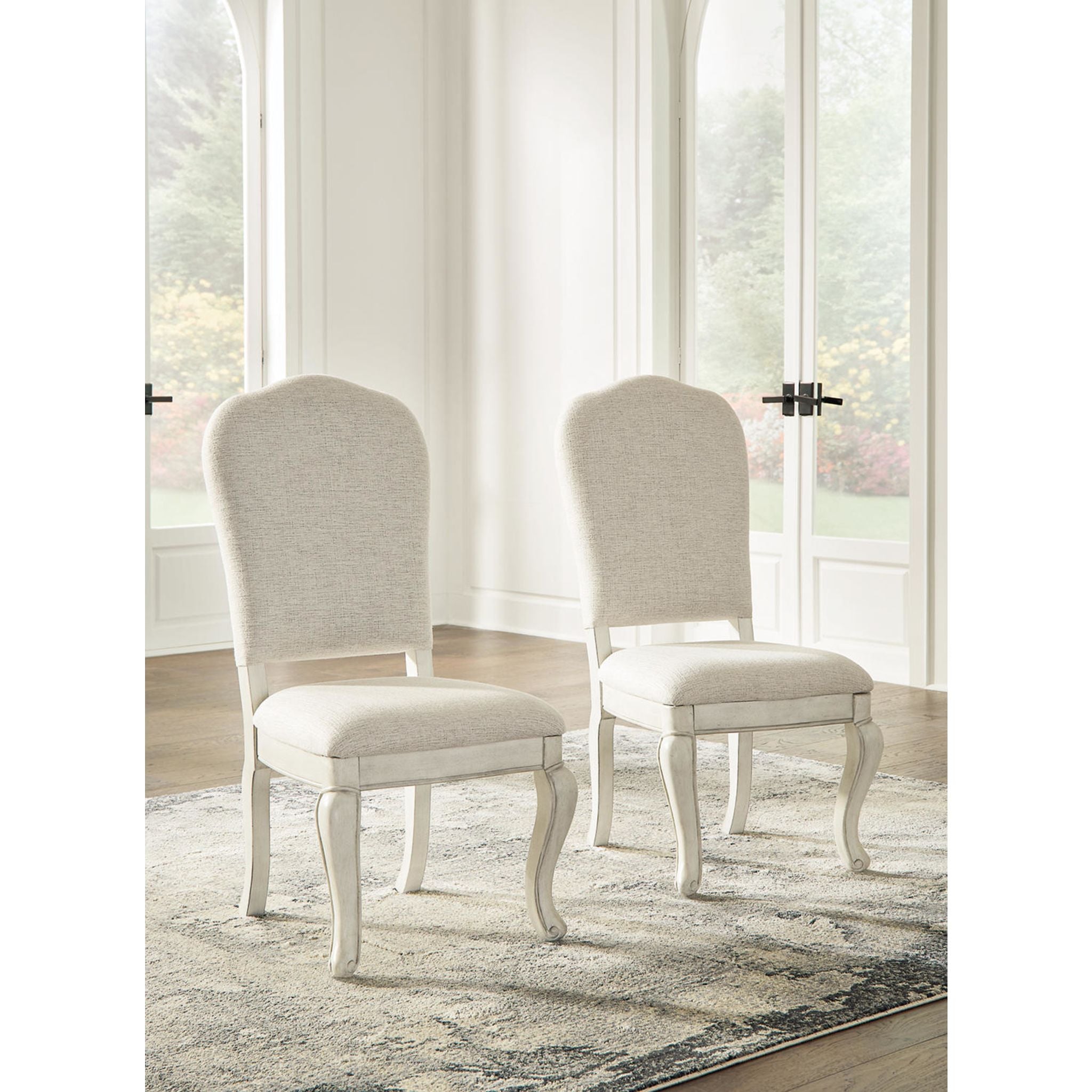 Arlendyne Side Chair - Antique White Wooden Dining Chair (D980-01) - Perfect for Kitchen, Dining Room, and Office Use