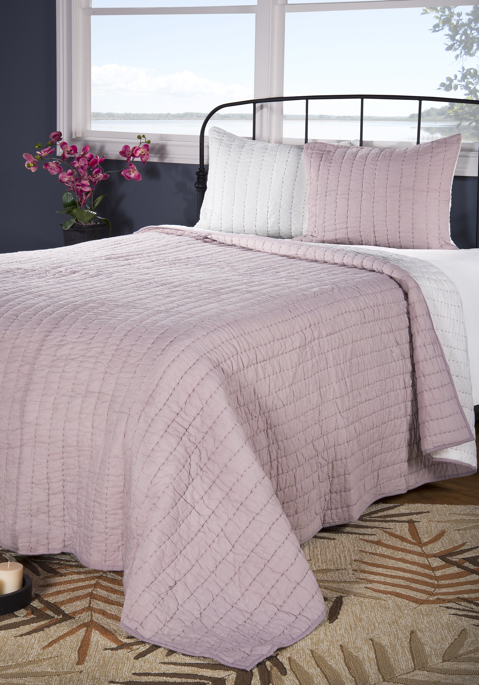 Rizzy Home BT1406 Ivory Quilt Set - 68