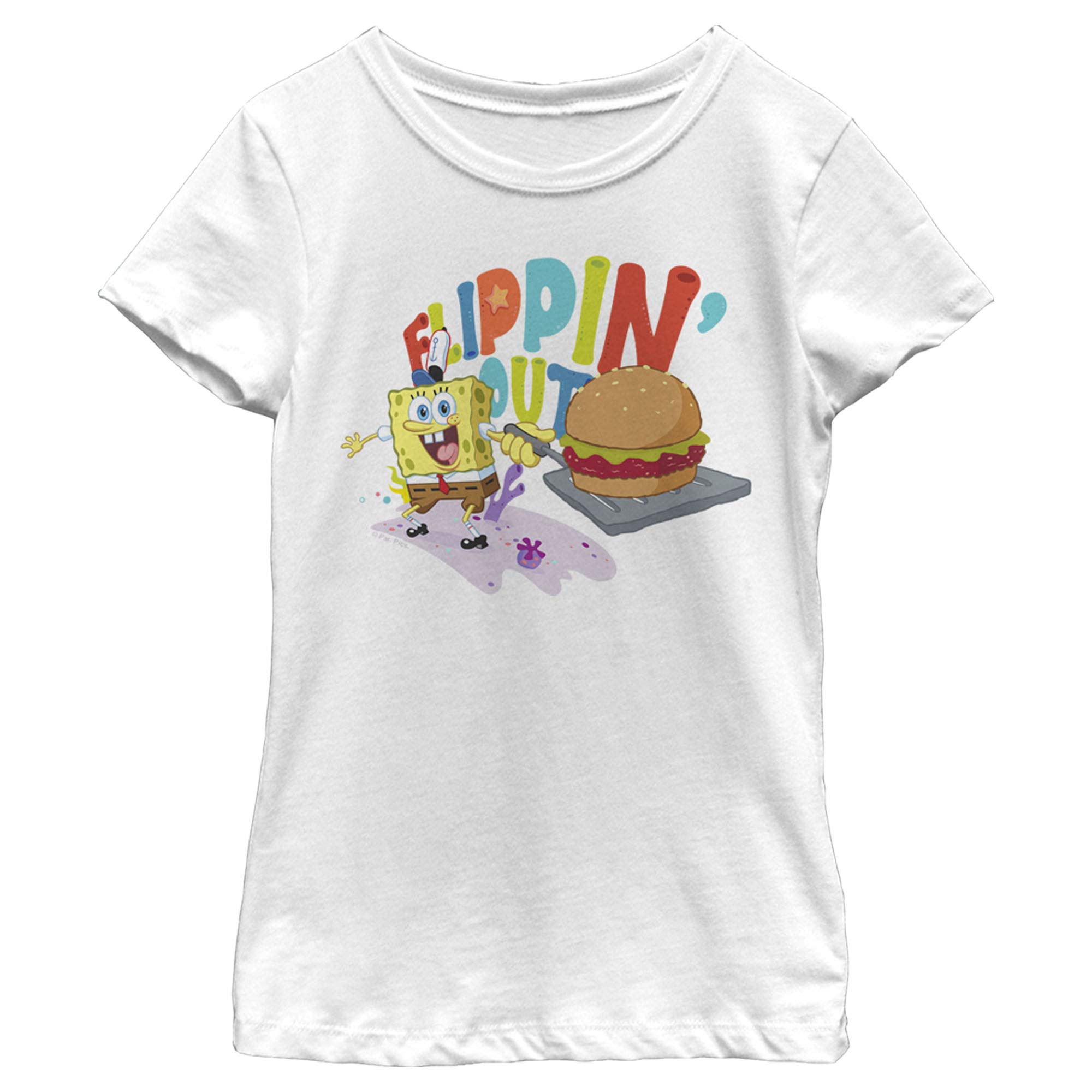 SpongeBob SquarePants Kids Short Sleeve T-Shirt - Fifth Sun Girls Graphic Tee | Fun Cartoon Outfit for Playdates & School