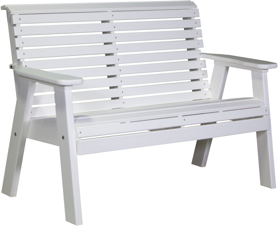 LuxCraft 4-Foot Plain Wooden Bench - Modern Minimalist Entryway, Hallway, or Garden Seating Furniture for Home & Outdoor Decor
