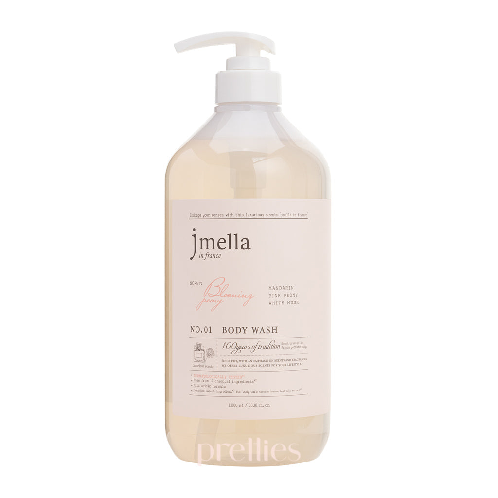 jmella Luxurious Fragrance Body Wash - Blooming Peony Scent 1000ml | Moisturizing & Long-Lasting Floral Shower Gel for Women | Perfect for Daily Bath, Spa Day & Gift Giving