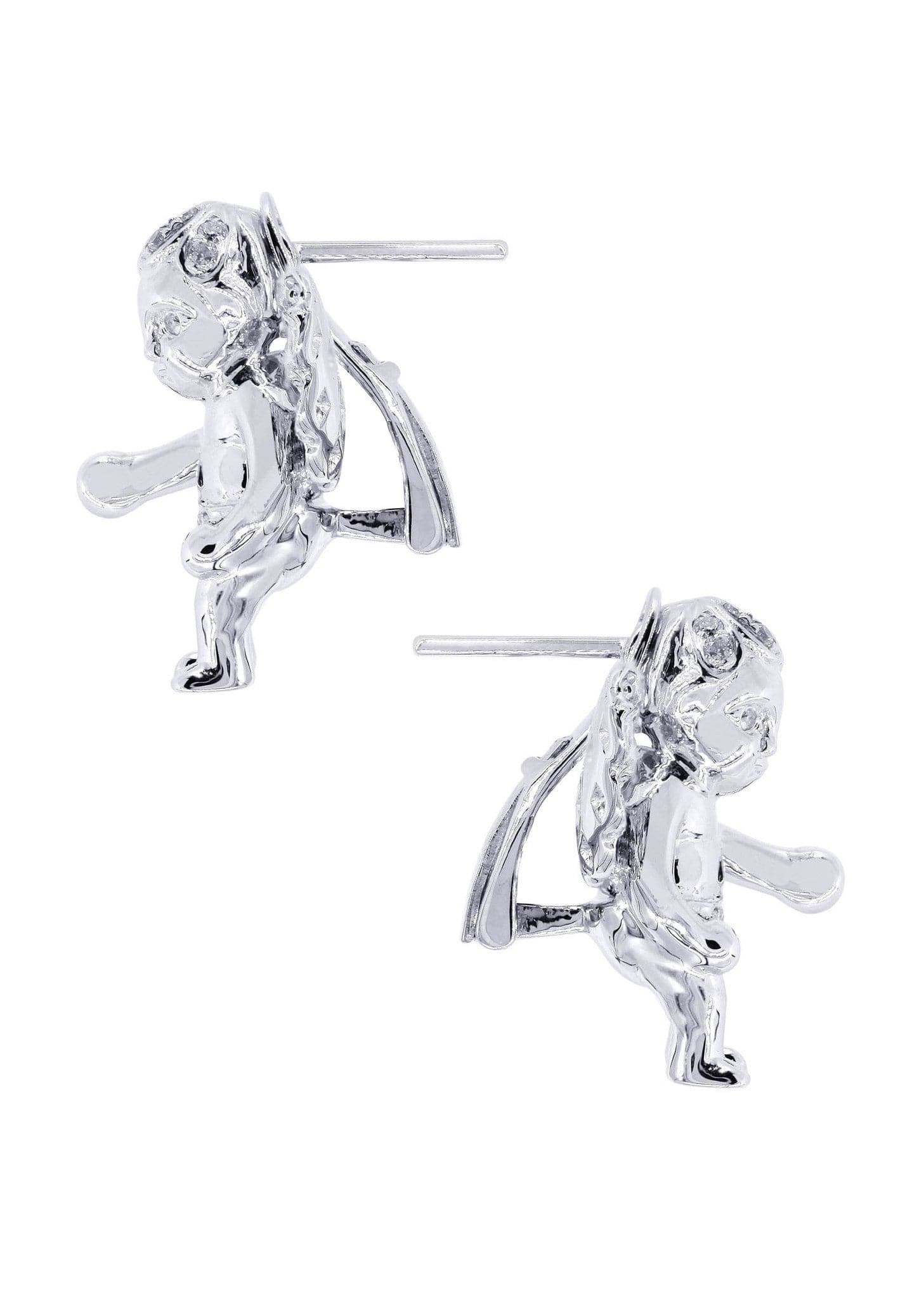 14K White Gold Men's Diamond Earrings - 0.81 Carat Studs for Everyday Wear & Special Occasions