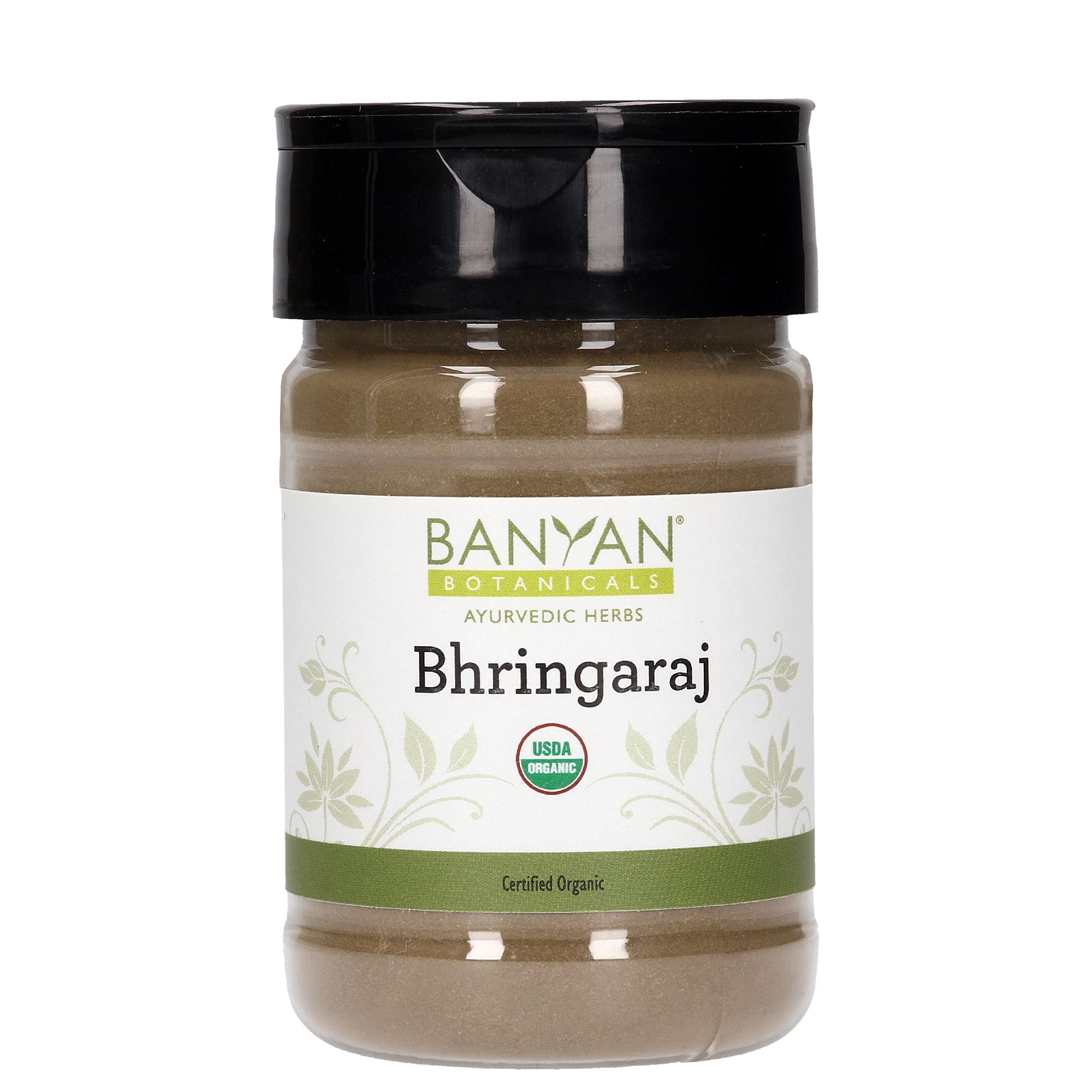 Organic Bhringaraj Powder (Eclipta alba) for Hair Growth & Stress Relief – USDA Certified Herbal Supplement for Healthy Hair, Nails, Bones & Teeth – 2.5oz Vegan, Non-GMO, Sustainably Sourced – Perfect for Ayurvedic Hair Care & Daily Wellness Routine