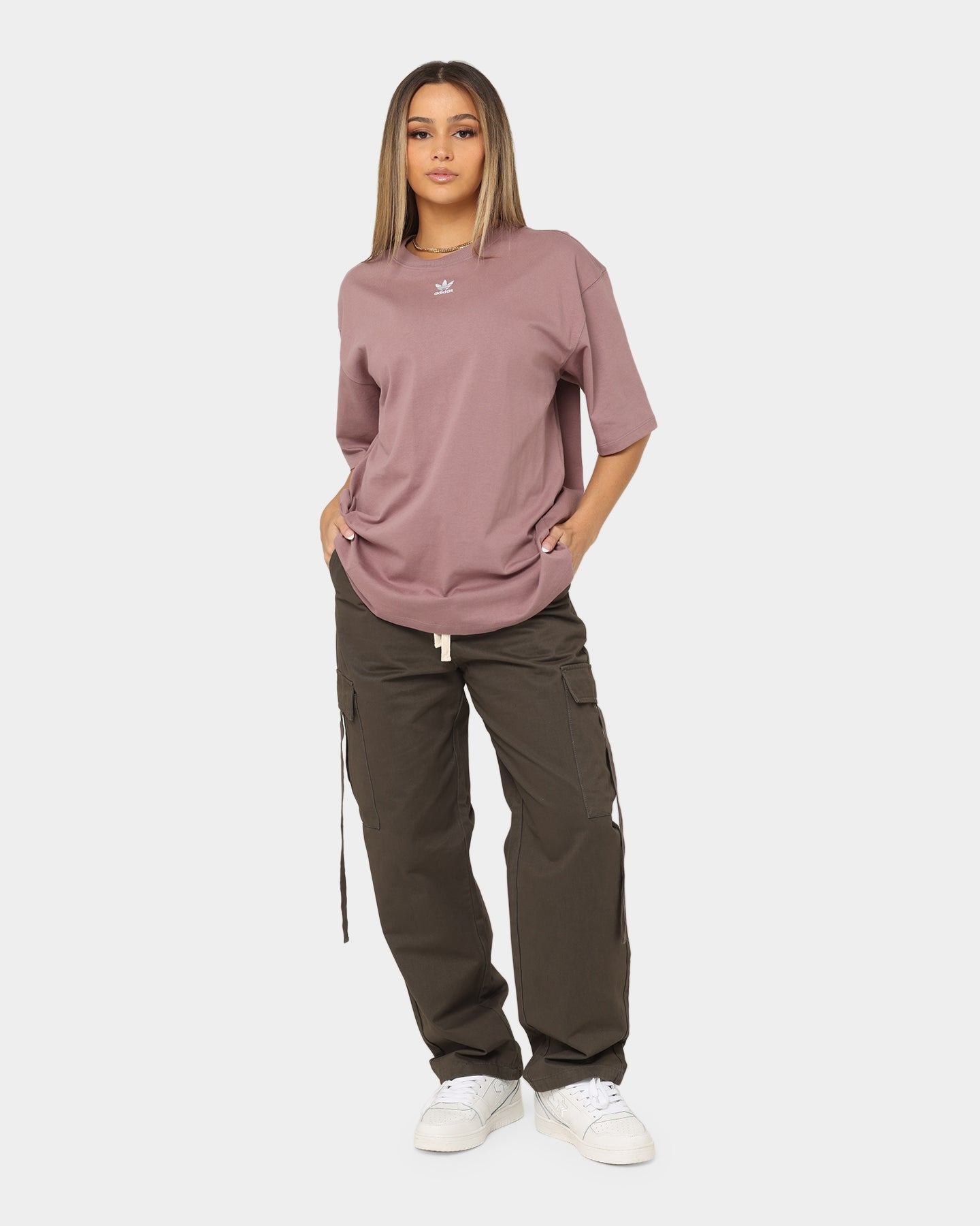 Adidas Women's Adicolor Essentials Wonder Oxide T-Shirt - Comfortable Casual Tee for Workout, Gym & Everyday Wear