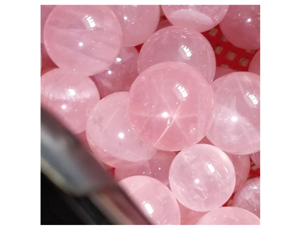 Natural Rose Quartz Healing Crystal Sphere Ball - 1.18