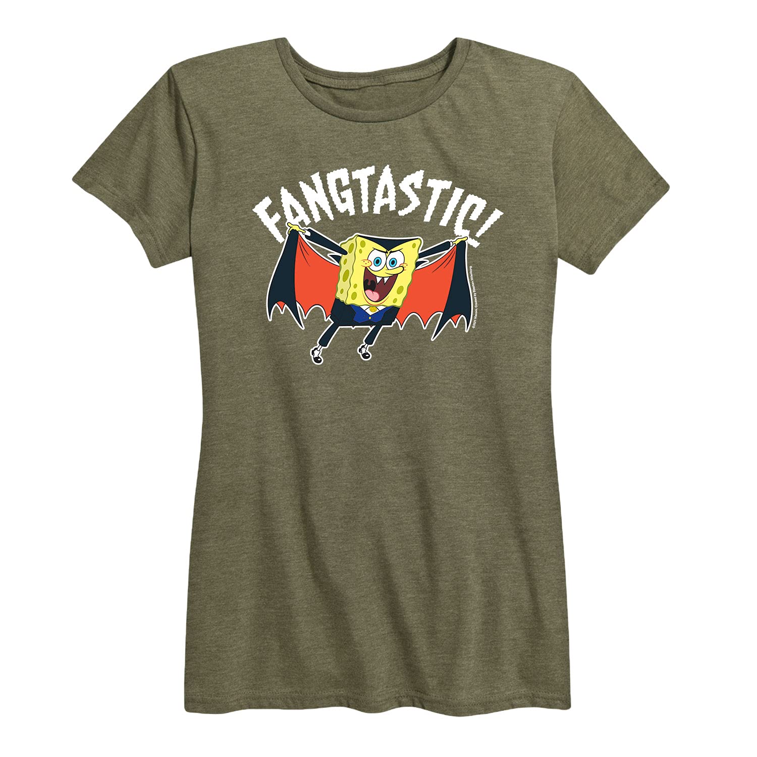 Spongebob Squarepants Women's Graphic T-Shirt | Fangastic Short Sleeve Tee | Casual Wear, Cosplay & Cartoon Lovers Gift