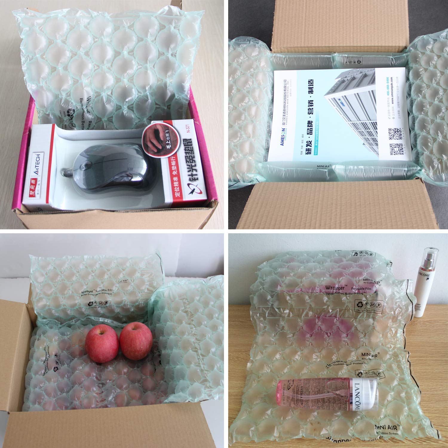 2 Rolls EA2 Air Bubble Cushion Wrap - 1/2