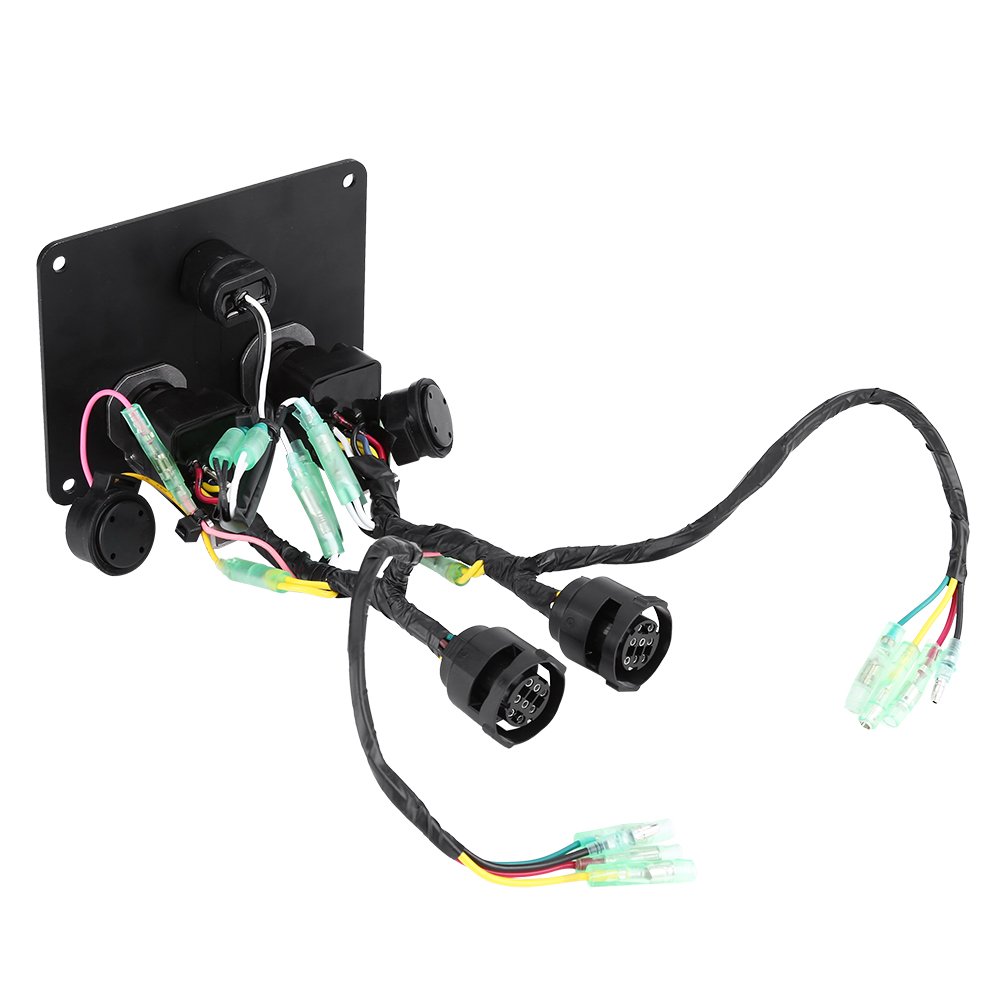 Dual Engine Key Switch Panel Assembly 6K1-82570-08-00 - Compatible with Outboard Motors | Marine Boat Engine Control Replacement Part for Smooth Operation on Watercraft