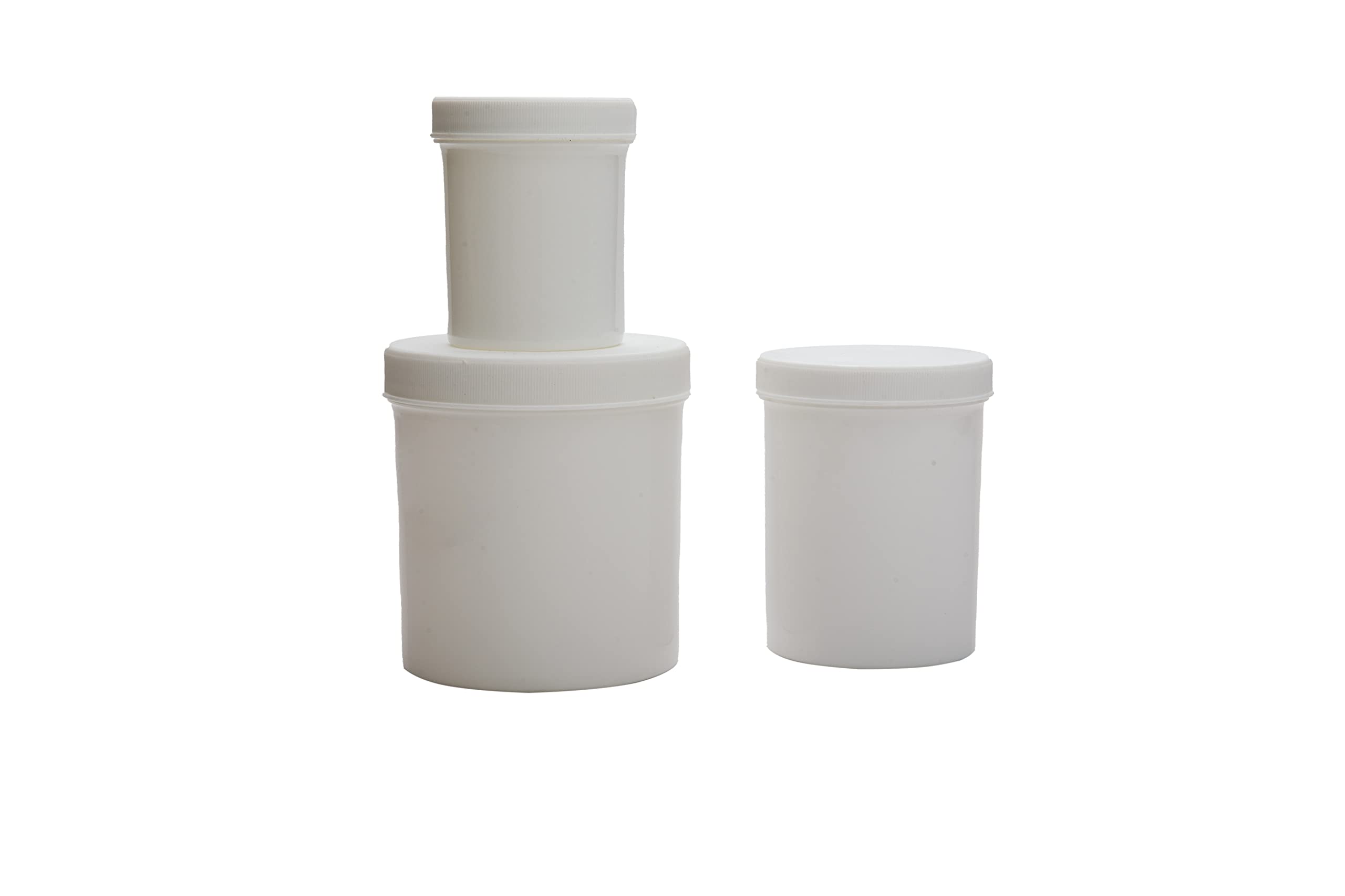 Refillable 16oz Plastic Ointment Jars with Screw-On Caps - 25-Pack Airtight Medical Storage Containers for Salves, Creams & DIY Skincare - Ideal for Home, Clinic & Travel Use
