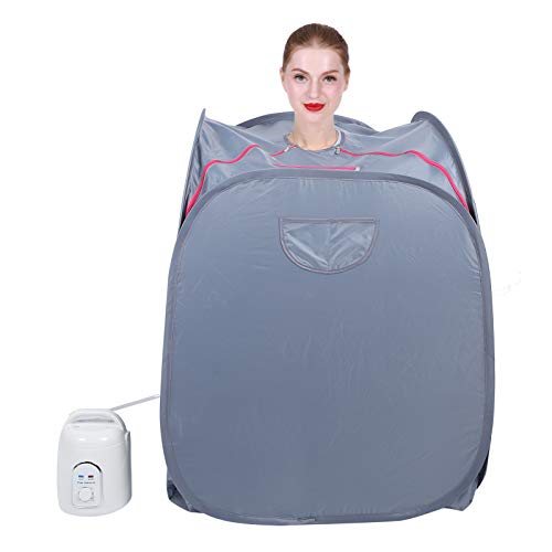 Portable Infrared Home Spa Tent - Lightweight Folding Sauna for Weight Loss, Body Slimming & Detox | Personal Steam Sauna with 1.5L Steamer for Relaxation & Pain Relief at Home | Perfect for Home Gym, Yoga & Post-Workout Recovery
