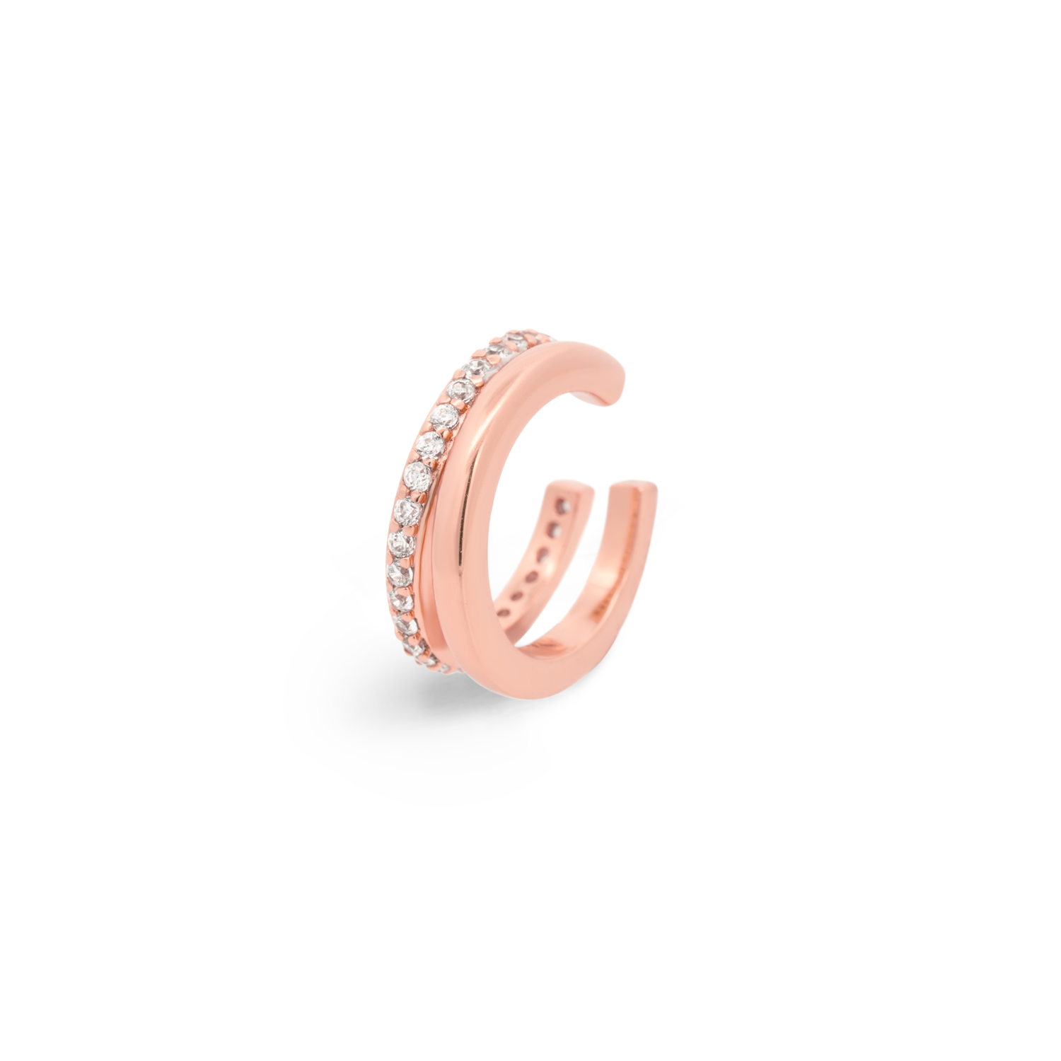 Rose Gold Alba Ear Cuff - Elegant Non-Piercing Ear Jewelry for Women | Perfect for Parties, Weddings & Everyday Wear