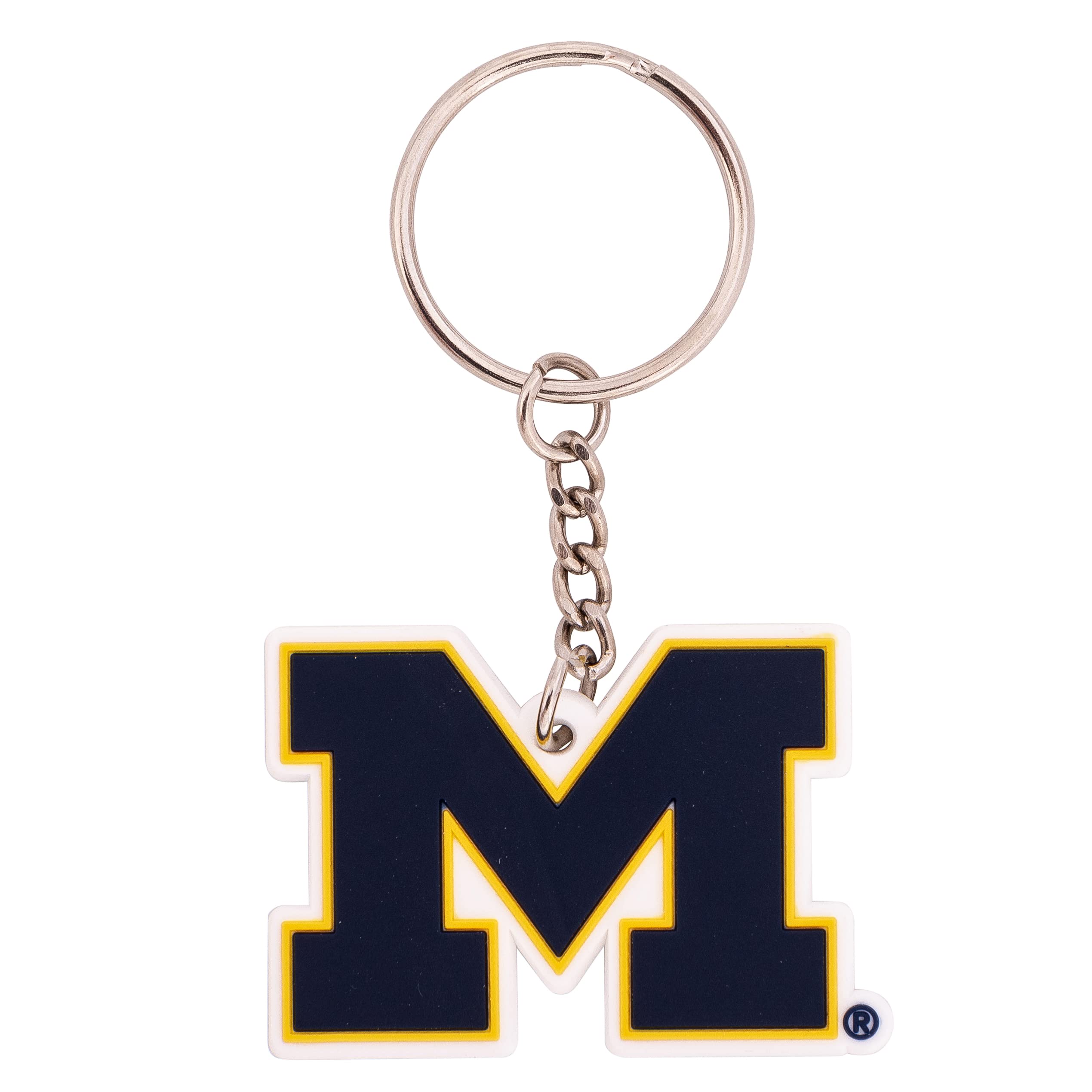 University of Michigan Wolverines Go Blue Keychain - UM U of M Hail Key Ring for Car Keys, Backpacks & Gifts - Durable PVC Keychain for Fans & Alumni - Perfect for Game Day, Graduation & School Spirit