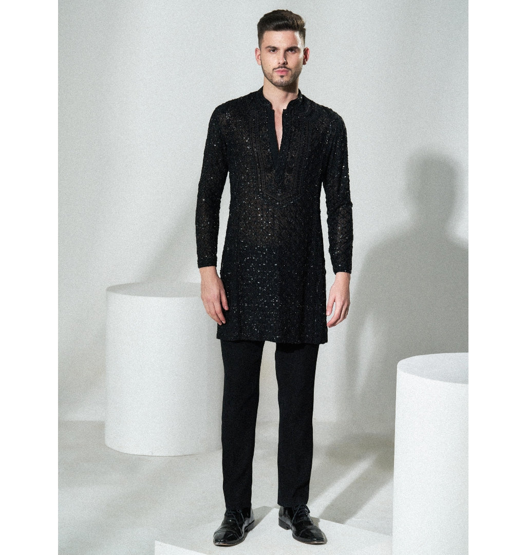 Elegant Black Chikankari Kurta Set for Women | Traditional Indian Embroidered Cotton Dress | Perfect for Festivals, Weddings & Casual Wear
