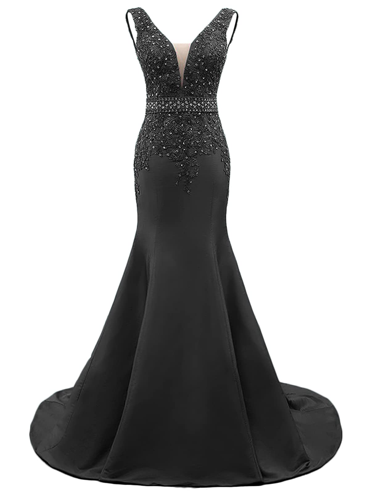 Elegant V-Neck Beaded Mermaid Wedding Dress for Bride & Mother of the Bride - Perfect for Formal Weddings, Evening Galas & Special Occasions