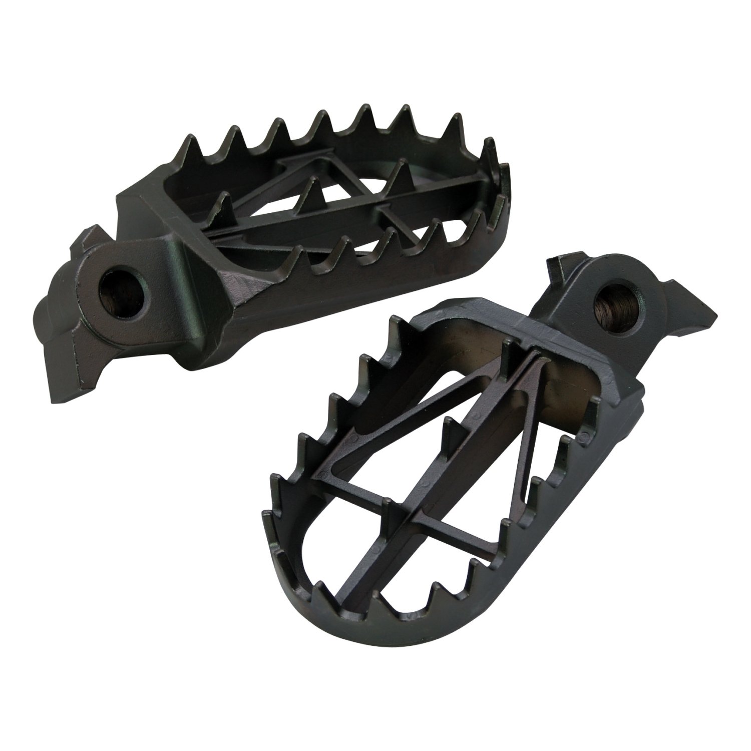 DRC - ZETA Wide Foot Pegs for Motorcycles - Durable Aluminum Footrests for Off-Road & Street Bikes - Enhanced Comfort & Control for Long Rides & Adventure Touring