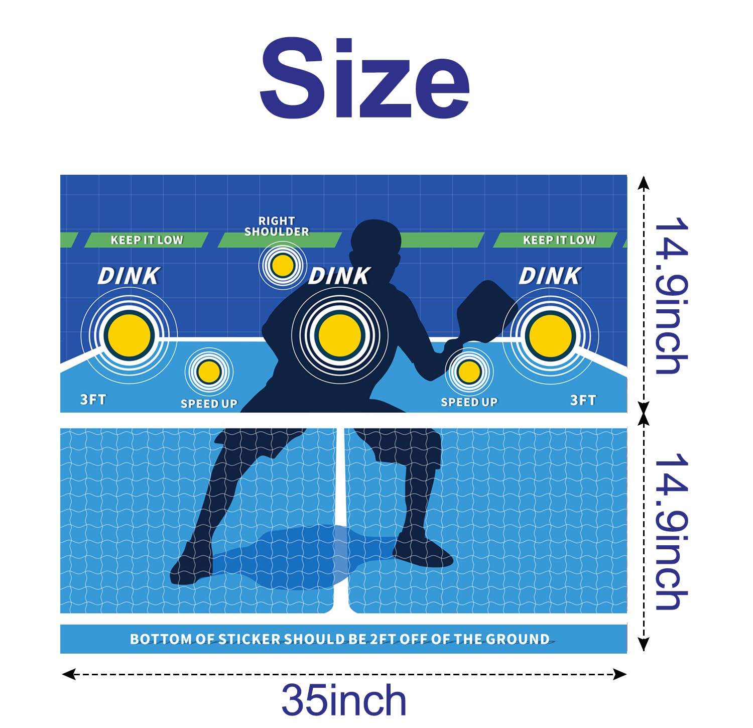 Dink Pad Pickleball Training Wall Rebounder - Portable Pickleball Practice Aid for Solo Drills | Turn Any Wall into a Pickleball Court | Perfect for Backyard, Garage & Indoor Training