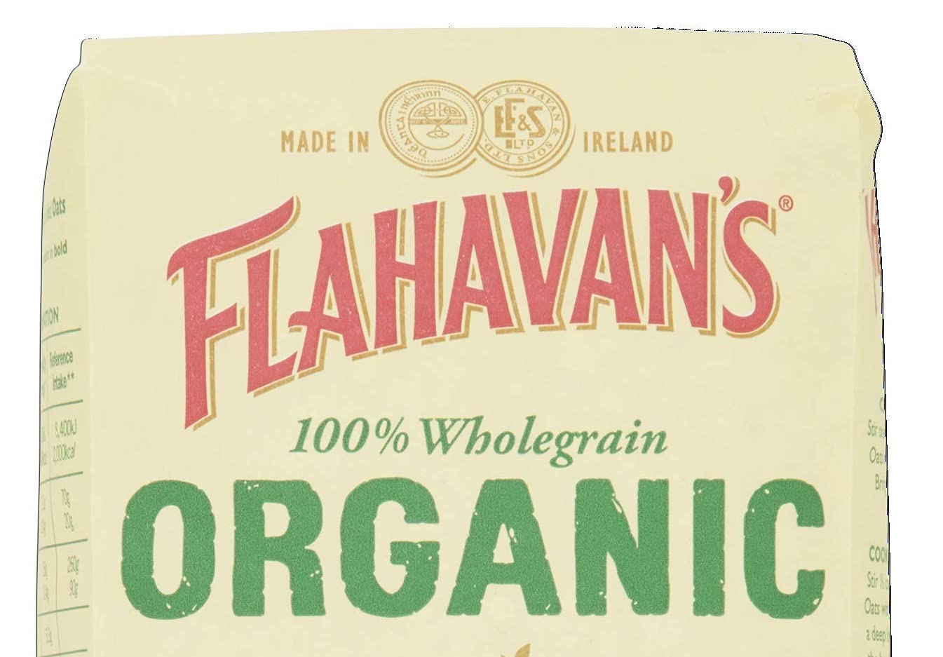 Flahavans Organic Porridge Oats 1kg - Gluten-Free, Non-GMO, Whole Grain Breakfast Cereal for Healthy Eating & Weight Loss - Perfect for Oatmeal, Smoothies & Baking