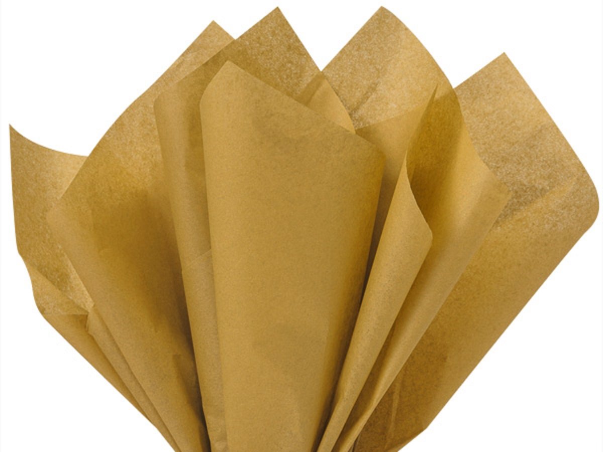 Premium Antique Gold Tissue Paper 15x20 Inches - 100 Sheets for Gift Wrapping, Party Decor & Craft Projects