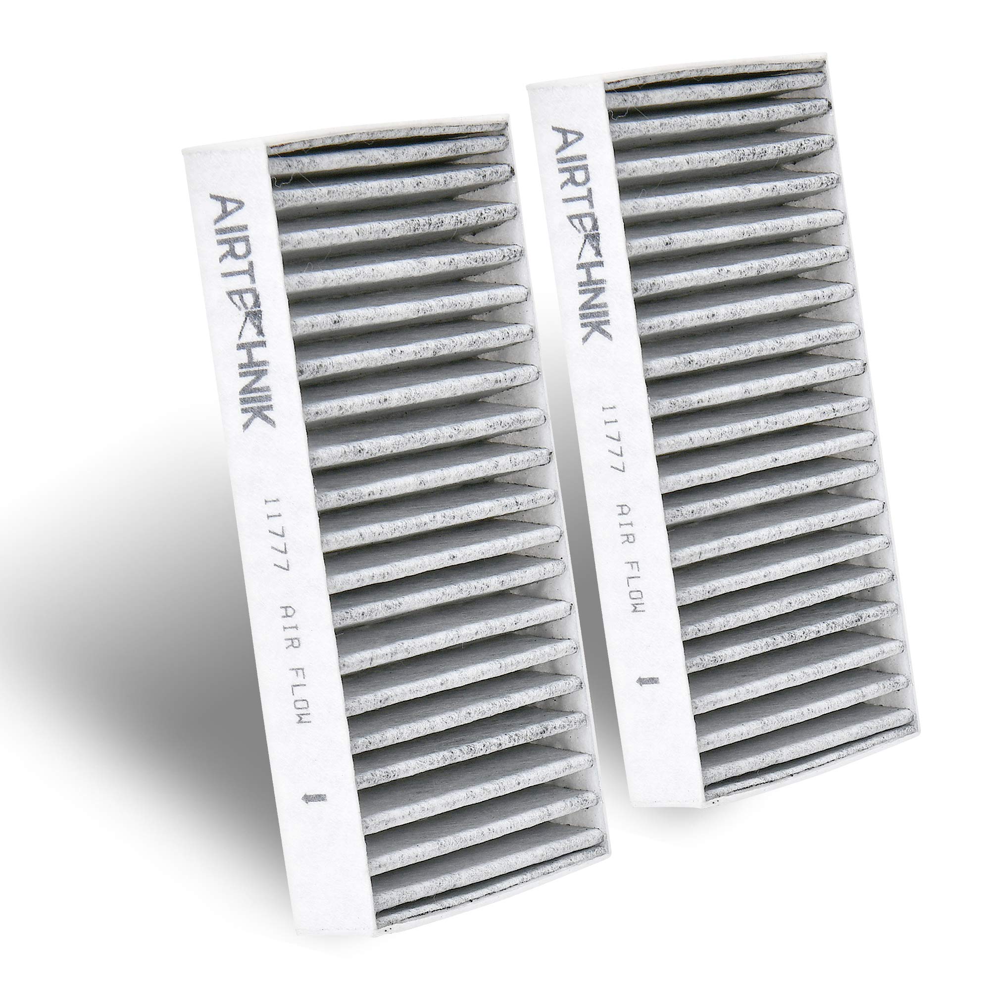 AirTechnik CF11777 Premium Cabin Air Filter with Activated Carbon - Compatible with Jeep Wrangler 2011-2017 & Wrangler JK 2018-55111302AA | Improves Air Quality, Reduces Allergens & Odors for Cleaner Cabin Air