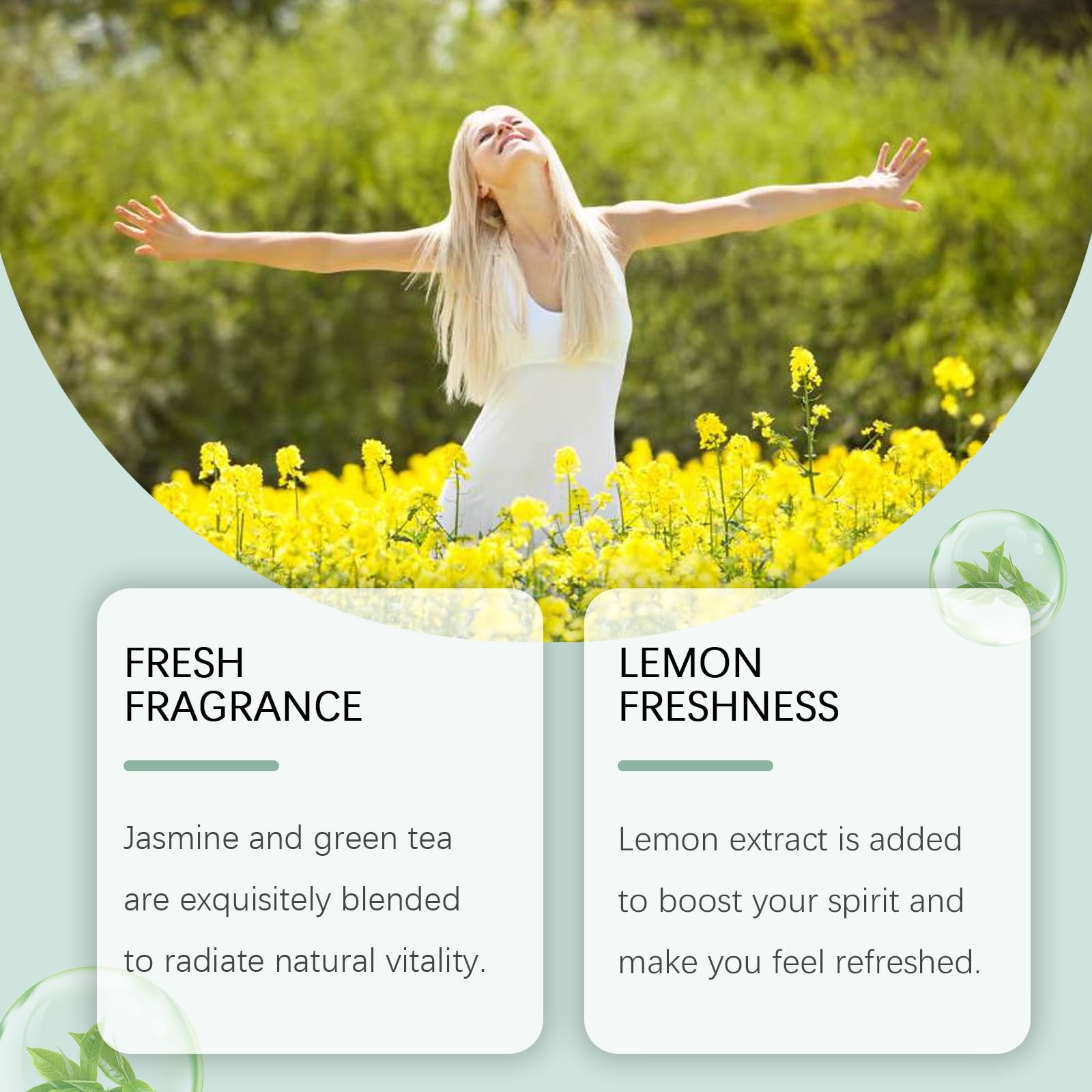 Jasmine & Green Tea Solid Perfume Balm - Long Lasting Natural Fragrance for Men & Women | Portable Travel-Size Scent | Elegant Aroma for Daily Wear, Office & Romantic Dates