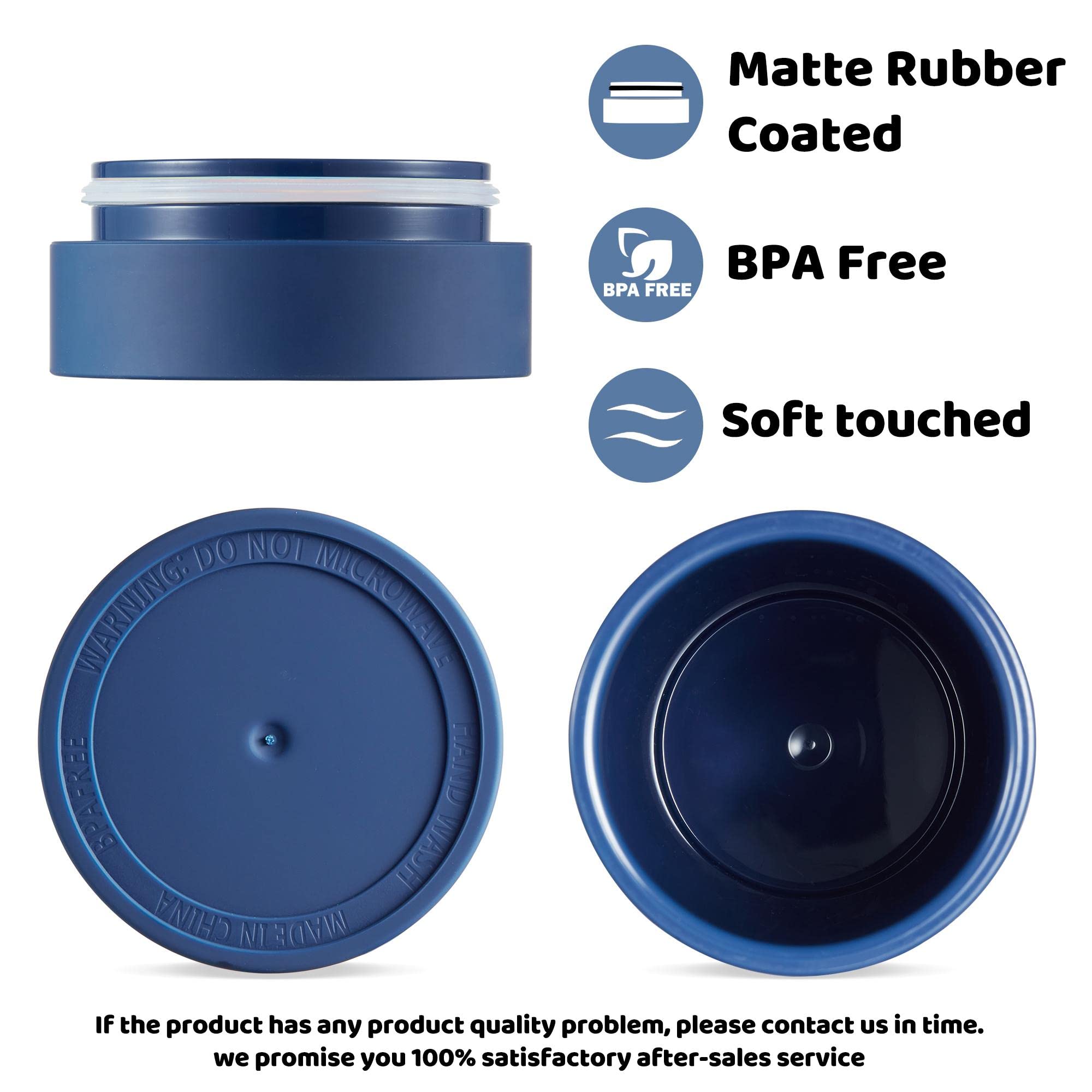 MEWAY 24 Pack 20oz Skinny Plastic Tumblers - Double Wall Acrylic Cups with Lids & Straws, Matte Pastel Reusable Drinkware for Parties, DIY Customization, Birthday Gifts, Home & Office Use (Navy Blue, Set of 24)
