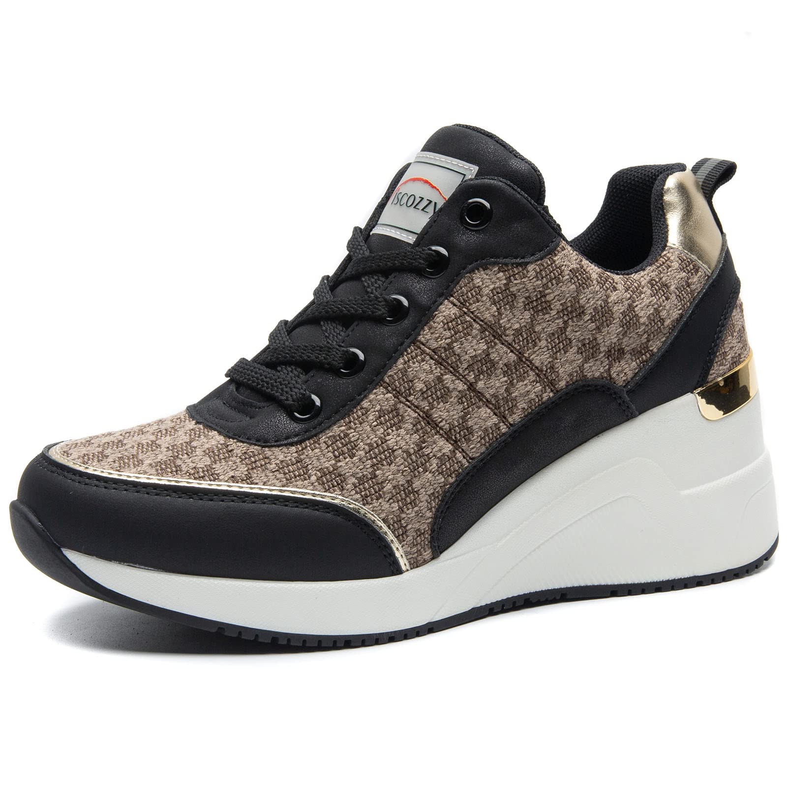 Viscozzy Women's Comfortable Wedge Sneakers - Stylish High Heel Platform Shoes for Walking, Work & Casual Outfits