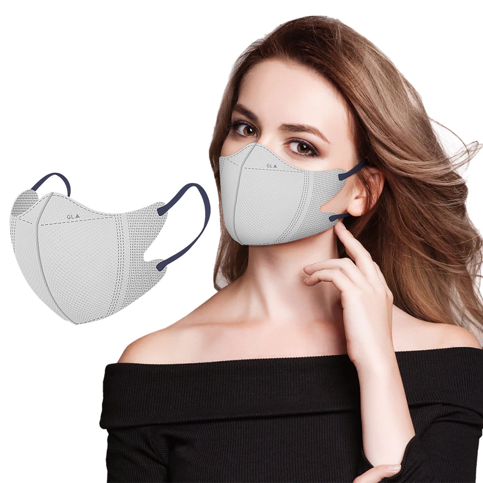 50PCS 3-Ply Disposable Face Masks for Adults - Colorful Ear Loops & Solid Colors, Breathable Protection for Daily Use, Work, Travel & Public Safety (FDA Approved)