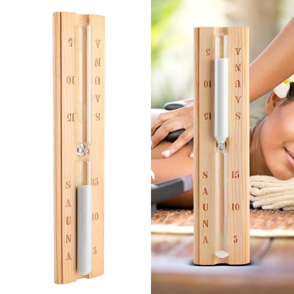 Premium Wooden Hourglass Sand Timer - Sauna & Classroom Decor, Kids Learning Tool, Home & Office Decoration | Perfect for Meditation, Study, Games & Relaxation