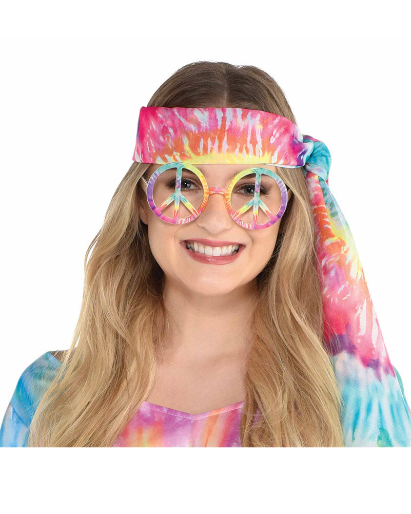 Groovy 60s Style Large Peace Sign Sunglasses - Retro Hippie Fashion for Music Festivals & Beach Parties
