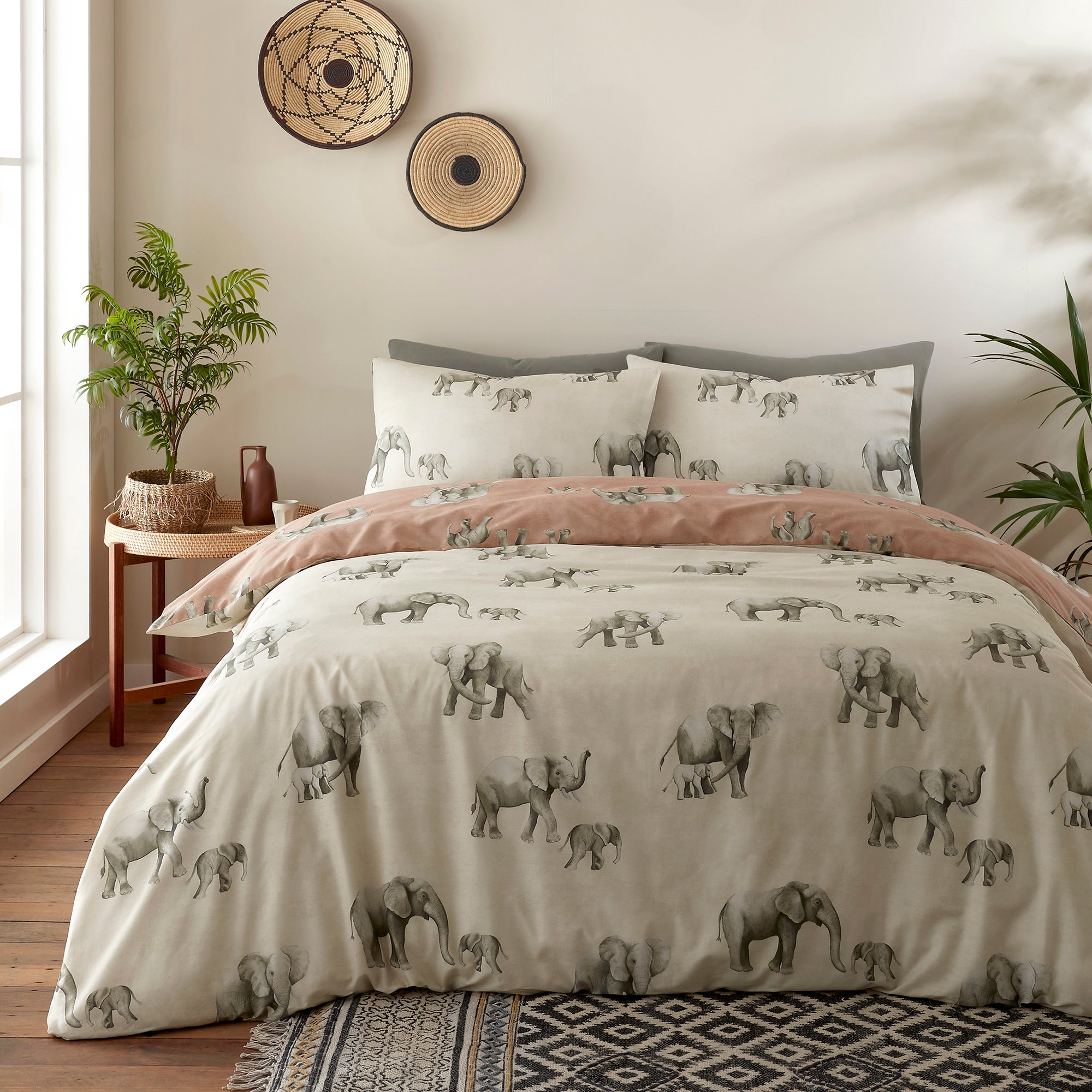 Fusion Ella the Elephant Duvet Cover Set - 100% Cotton Soft Bedding Set for Kids Room, Nursery Decor, Twin/Queen/King Size - Perfect for Children's Bedroom, Baby Shower Gift & Cozy Sleep