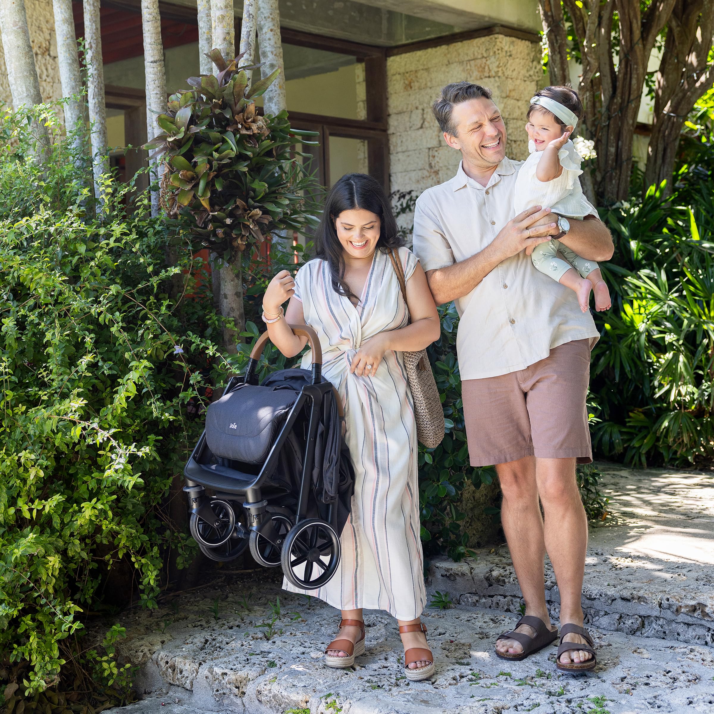 Nutmeg Compact Stroller - Lightweight Foldable Baby Stroller with One-Hand Fold, Travel-Friendly Design (Evergreen) | Perfect for City Walks, Shopping Trips & Air Travel