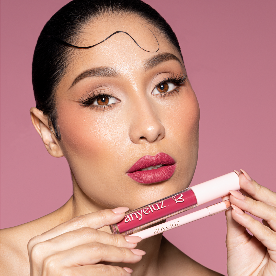 Anyeluz 2-in-1 Lip Gloss and Lip Liner Kit - Long Lasting Moisturizing Lip Makeup Set for Women | Perfect for Daily Wear, Parties & Special Occasions