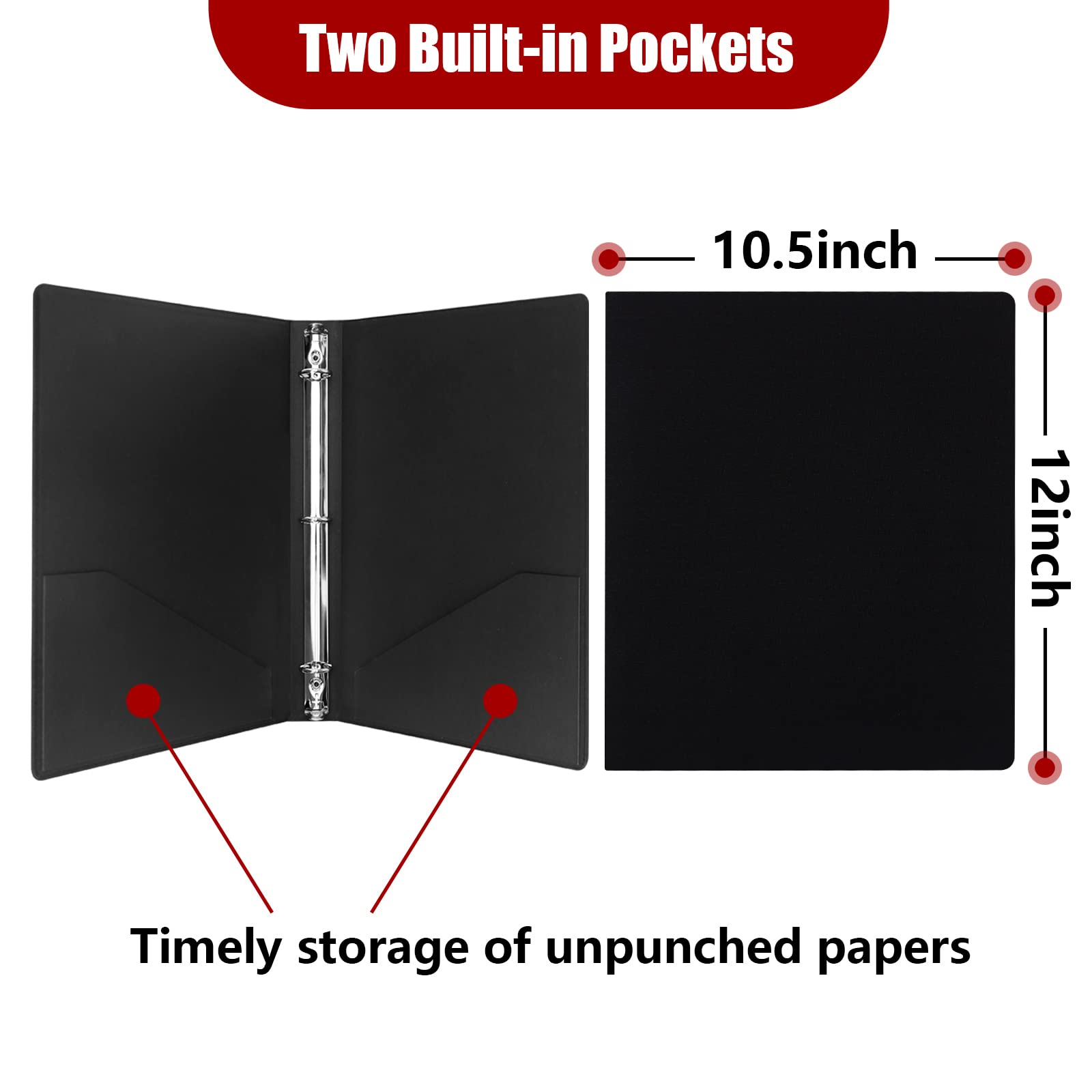 Vienrose 1 Inch 3-Ring Binder with Durable Linen Cover - Holds 8.5