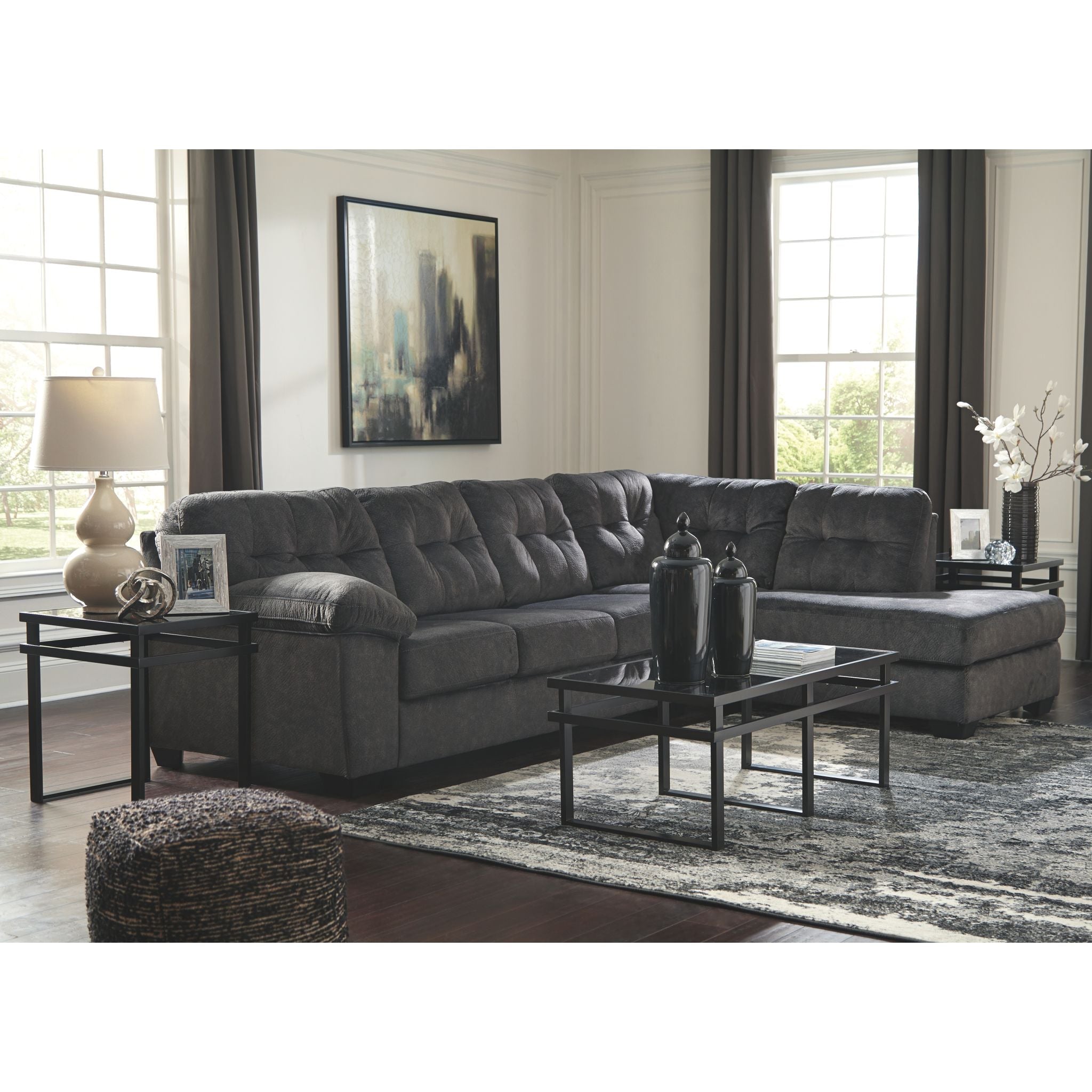 Accrington 2-Piece Sectional Sofa with Chaise Lounge - Modern L-Shaped Couch for Living Room, Family Room & Apartment