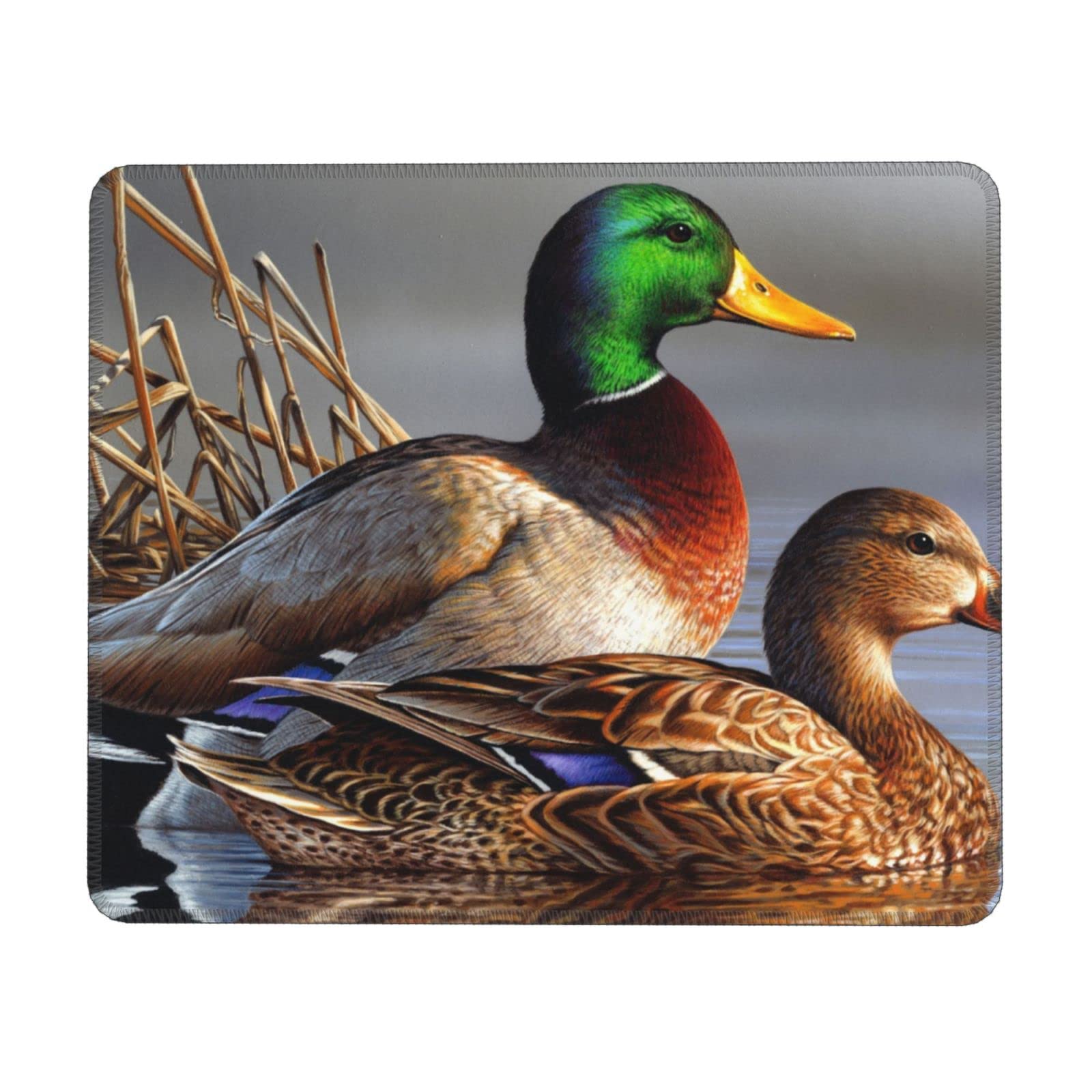 Premium Non-Slip Mallard Duck Printed Mouse Pad - Ergonomic Desk Mat with Stitched Edges & Rubber Base for Gaming, Office, Laptop - Perfect for Workstations, Home Offices & Gaming Setups