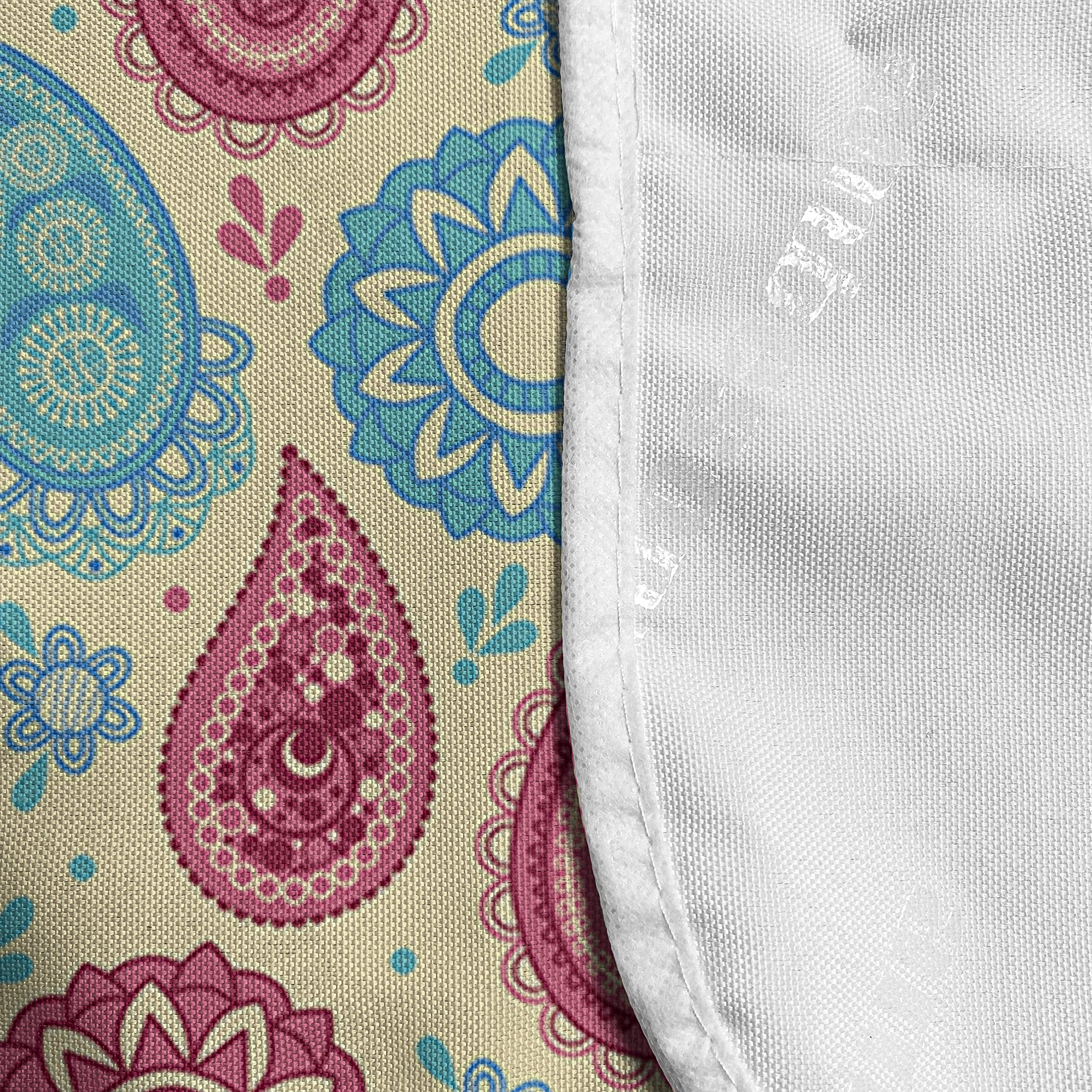 Ambesonne Retro Paisley Microwave Cover - Waterproof Kitchen Organizer with Pockets, 36