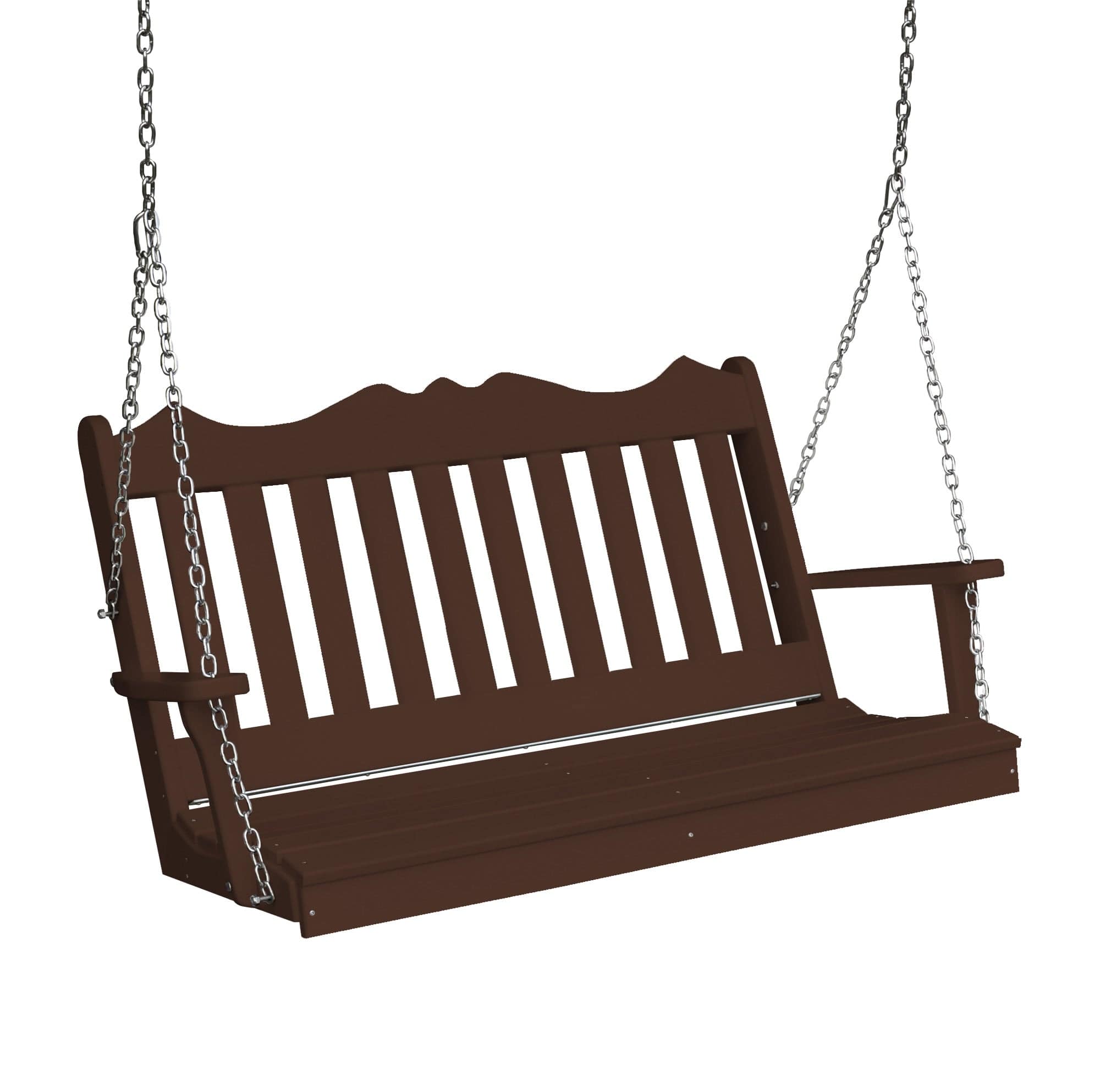 Keystone Amish Co. York Poly Composite Porch Swing - Durable Outdoor Furniture for Patio, Garden, or Backyard Relaxation