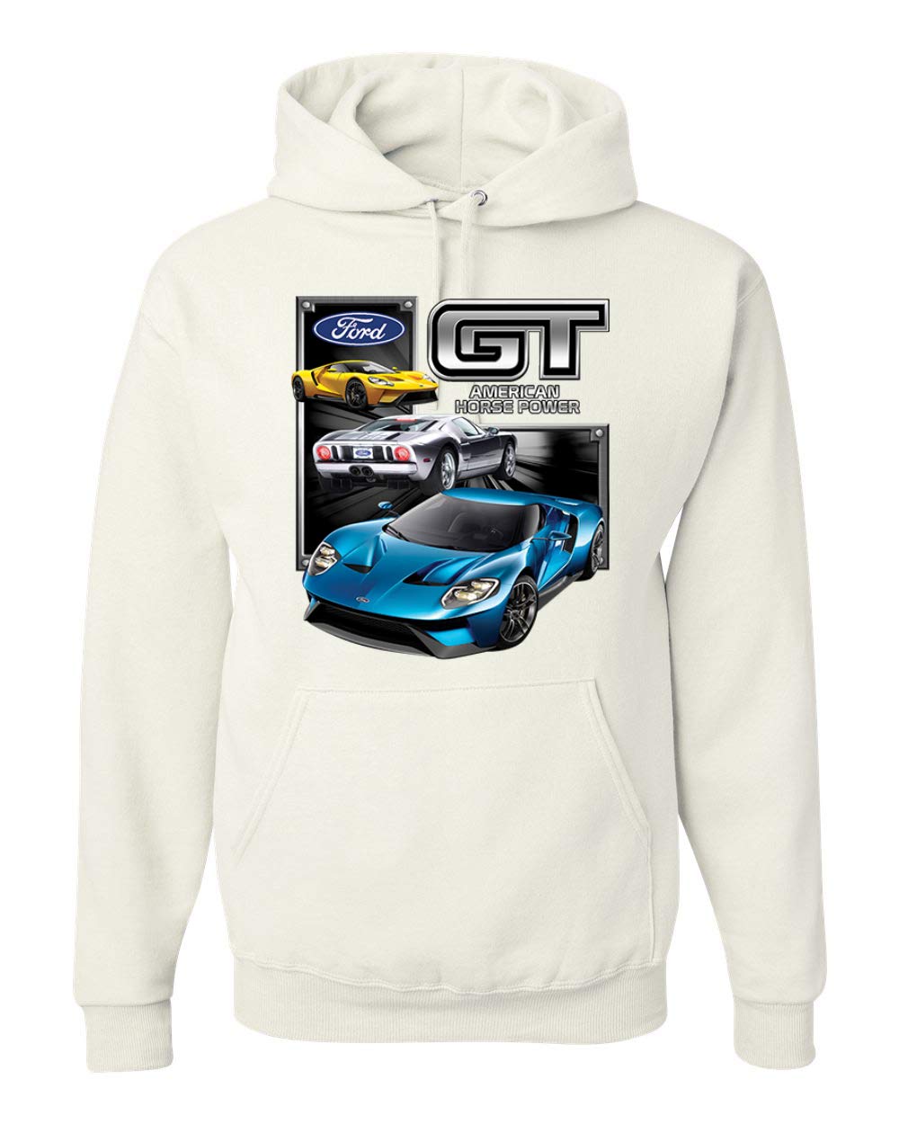 Wild Bobby Ford GT American Horse Power Mustang Graphic Hoodie Sweatshirt for Men & Women - Perfect for Car Enthusiasts, Racing Fans & Casual Streetwear