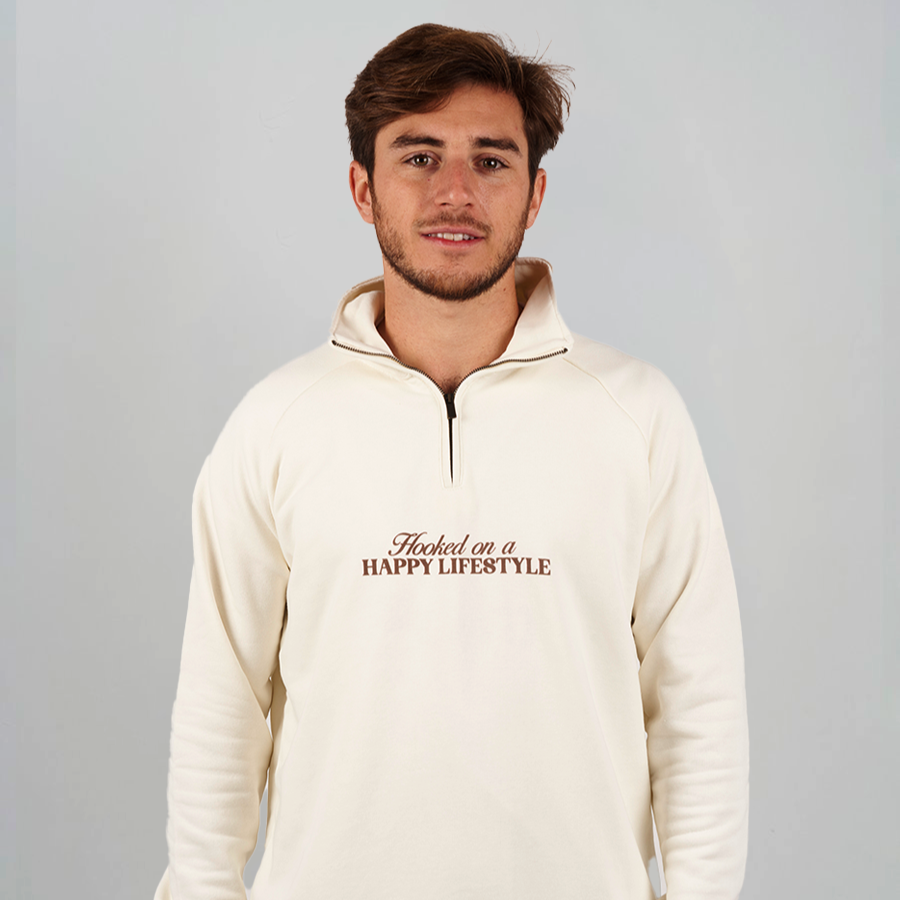 Men's Half Zip Hooked Crudo Pullover - Lightweight & Stylish for Outdoor Activities & Casual Wear