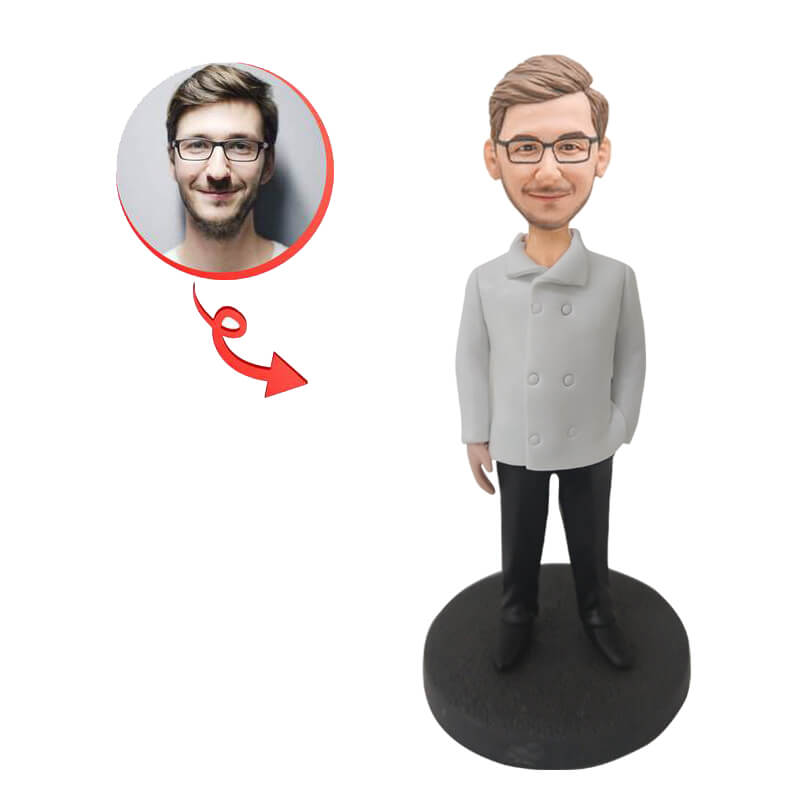Custom Executive Chef Bobblehead - Personalized Kitchen Decor for Home & Office - Perfect Gift for Chefs, Cooking Enthusiasts & Restaurant Owners