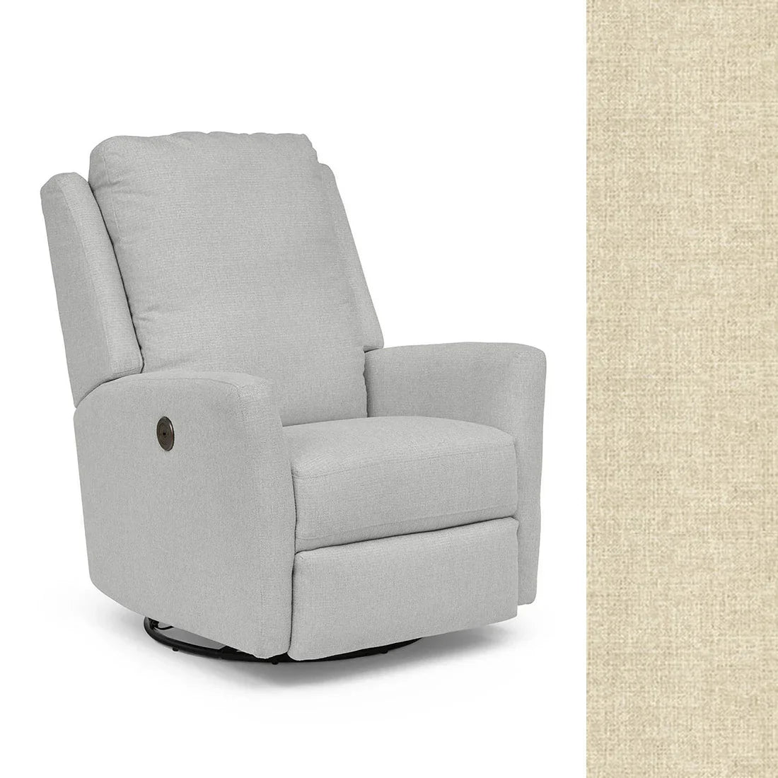 Best Heatherly Power Swivel Glider Recliner Chair - Ergonomic Comfort for Living Room, Nursery & Home Theater - Adjustable Electric Massage Chair with USB Ports