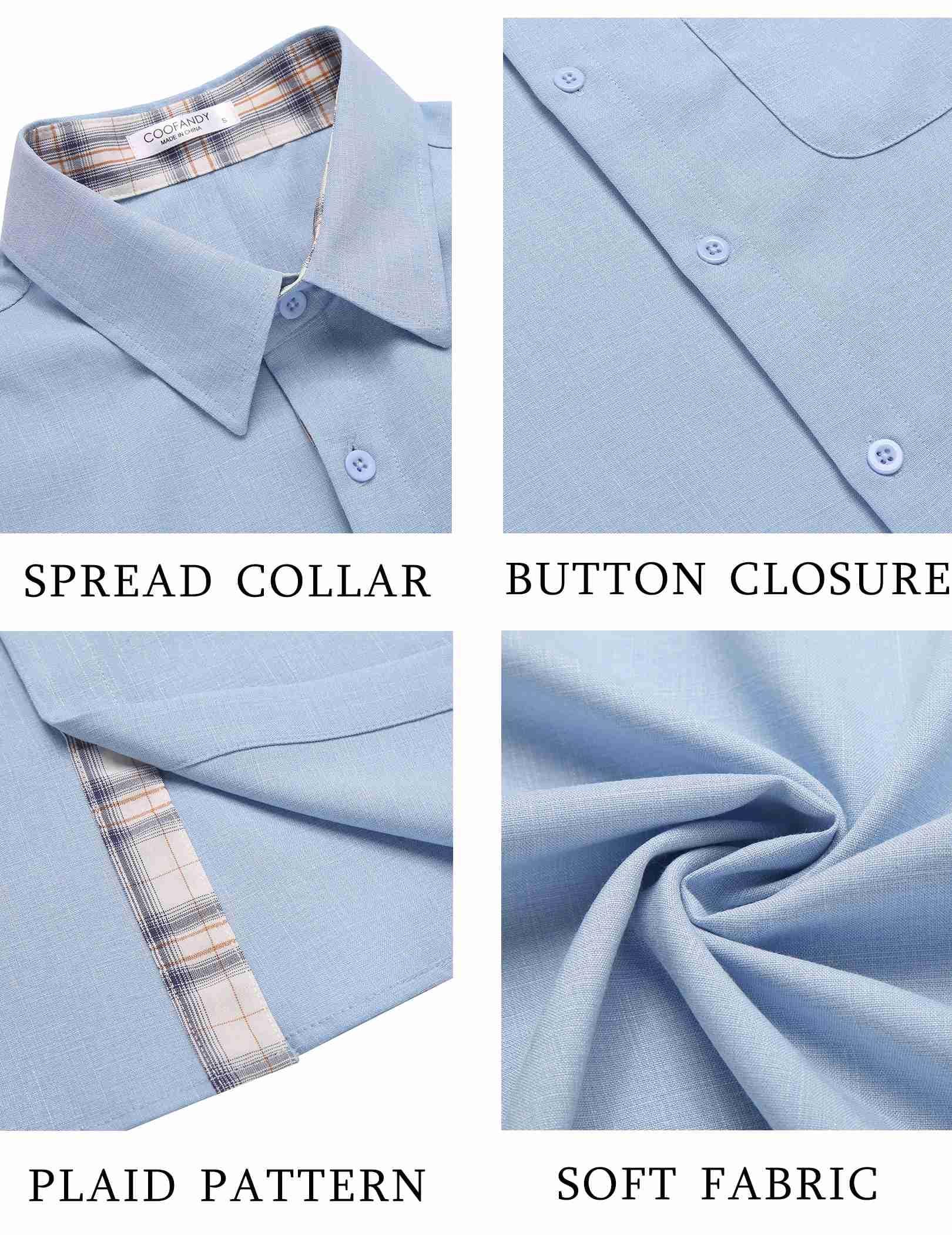 COOFANDY Men's Short Sleeve Button Down Shirts - Casual Summer Beach & Wedding Wear