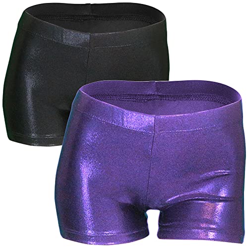20 2 Pcs Sparkle Black & Purple
