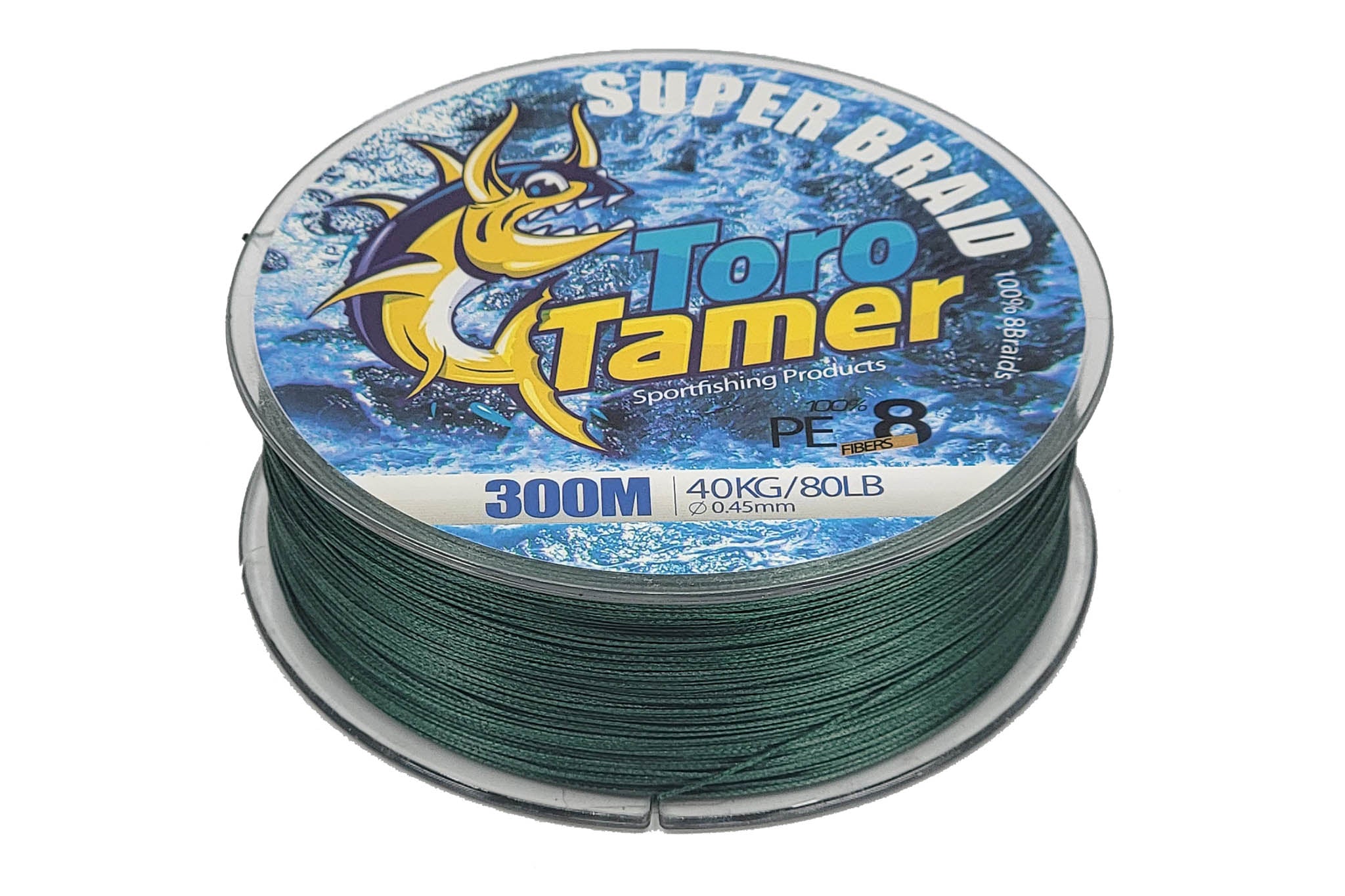 Toro Tamer 8 Strand Solid Braid Fishing Line - 300M/984ft Premium Saltwater & Freshwater Rope - Heavy Duty Marine, Dock, and Boat Use for Anglers