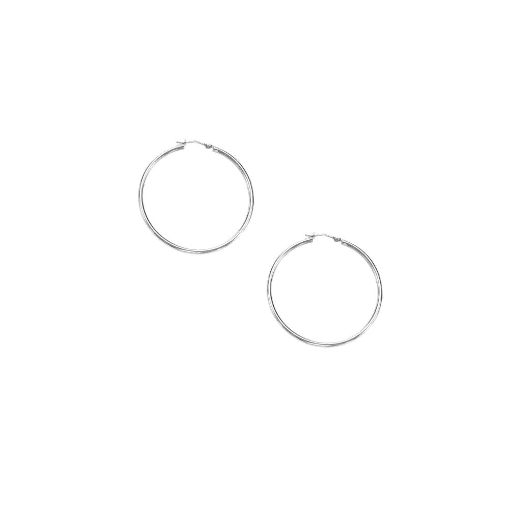 10K Gold 1.5x30mm Hoop Earrings for Women - Classic Dainty Thin Small Huggie Hoops - Perfect for Everyday Wear, Gifts & Special Occasions