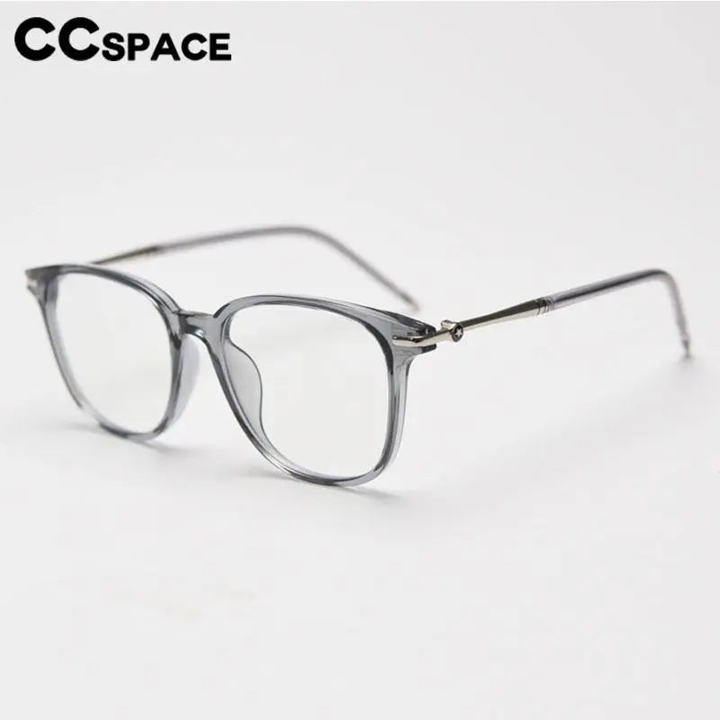 CCspace Unisex Full Rim Square TR90 Titanium Eyeglasses 56968 - Lightweight Durable Frames for Work, Reading & Everyday Wear