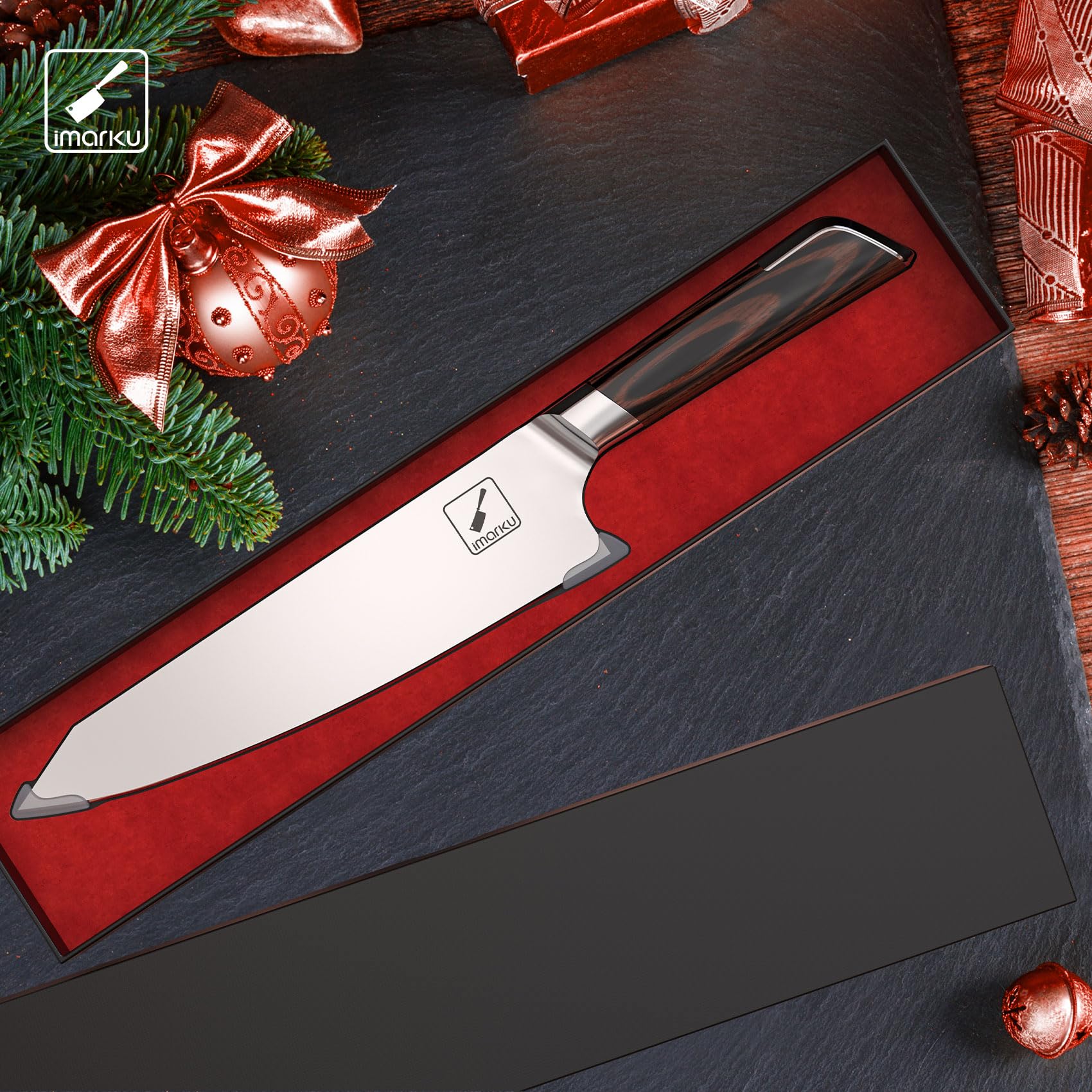 Premium Japanese Damascus Steel Chef Knife 8 Inch - High Carbon Stainless Steel Kitchen Knife for Professional Chefs & Home Cooking - Perfect for Slicing, Dicing, and Chopping Vegetables, Meat, and Fish